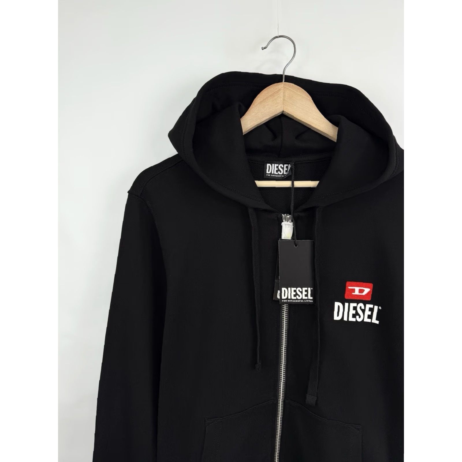 Diesel Diesel Full Zip Hoodie Black For Successful Living Y2K L Mens Black Size US L / EU 52-54 / 3 - 7 Thumbnail