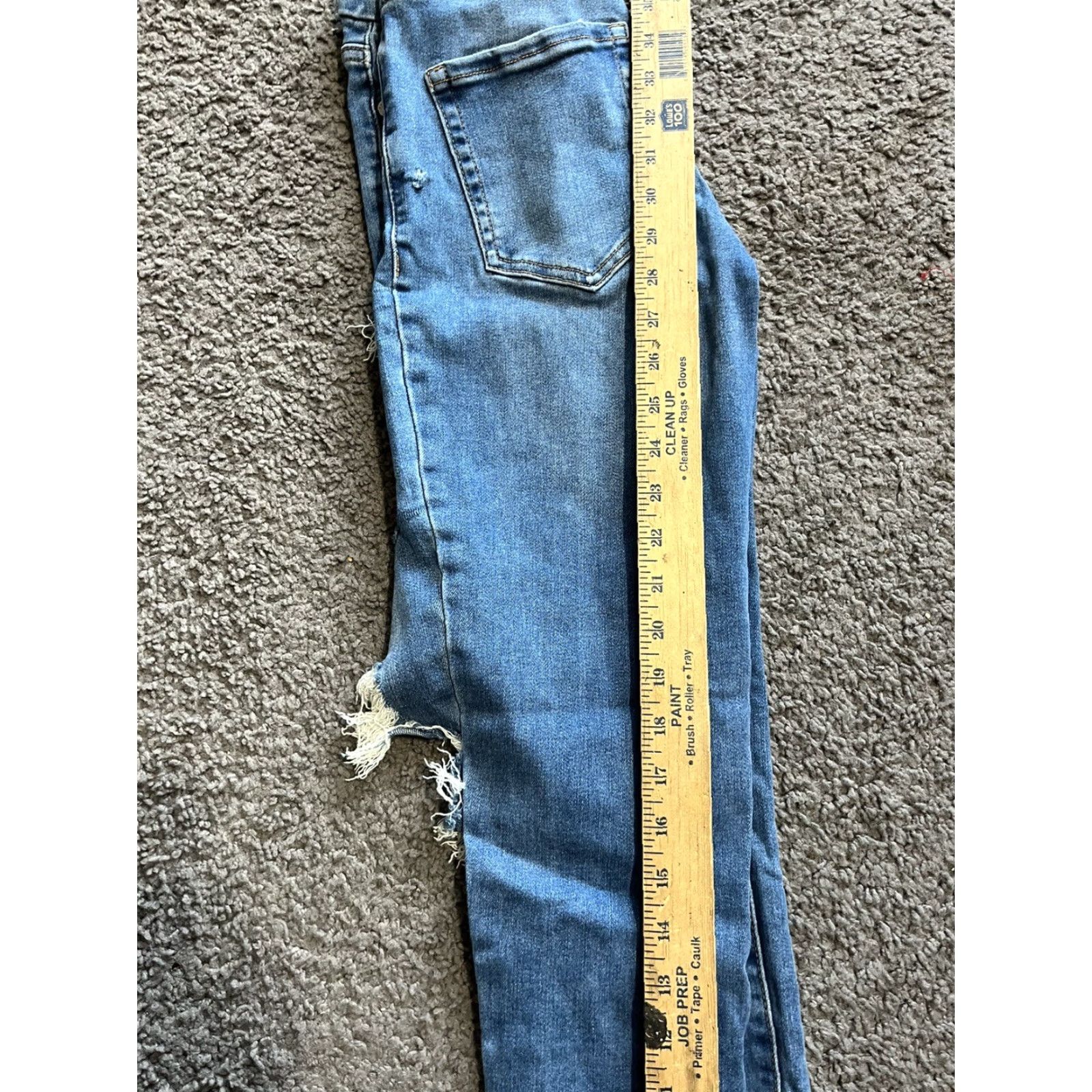 Vintage Aeropostale Jeans Womens 2 High Rise Distressed Jegging Stretch Denim Blue 5-Pocket Womens Size 26" / US 2 / IT 38 - 8 Thumbnail