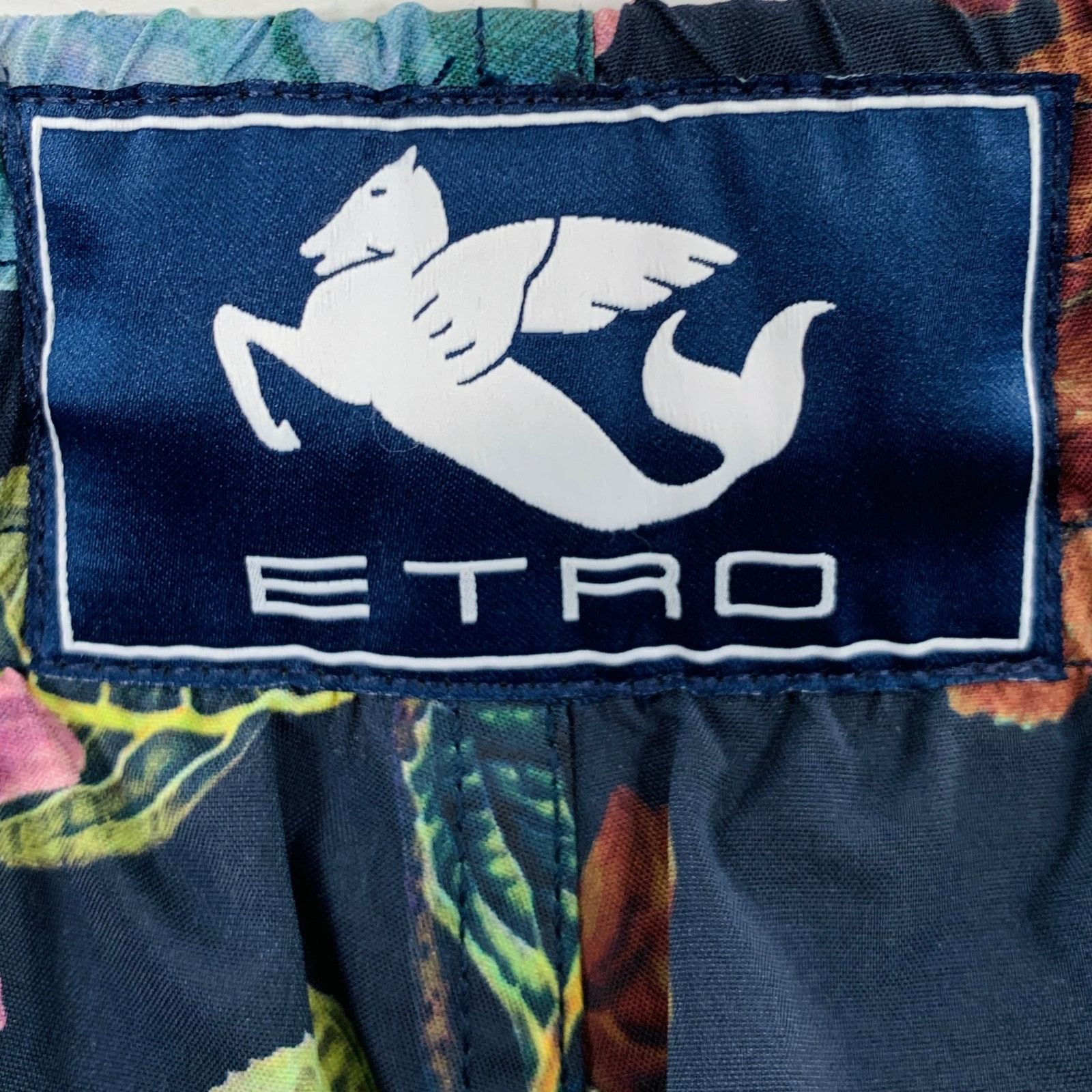 Etro ETRO Size L Multi Color Floral Polyamide Swim Trunks Size US 35 - 3 Thumbnail