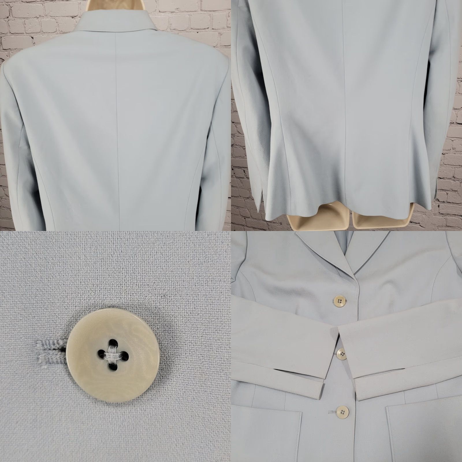 Vintage Caslon Blazer 8 Blue 3 Button Notch Inner Pocket Lined Stretch Jacket Size M / US 6-8 / IT 42-44 - 8 Thumbnail