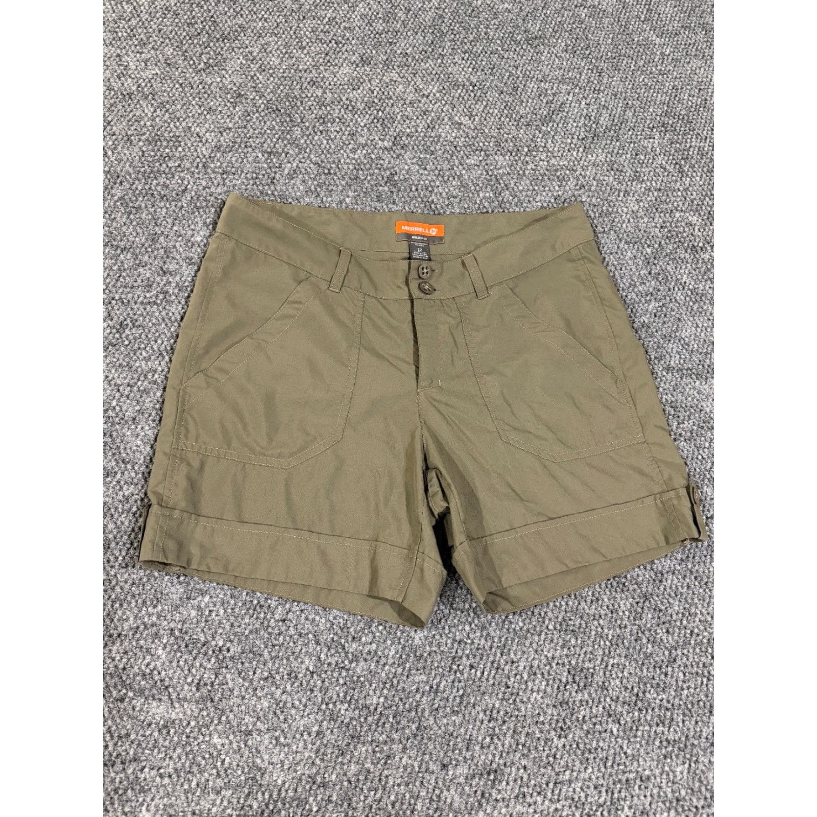 Merrell Merrell Shorts Womens 12 Green Hiking Outdoor Lightweight Performance Cargo Shirt Pants? Size 34" / US 12 / IT 48 - 2 Thumbnail