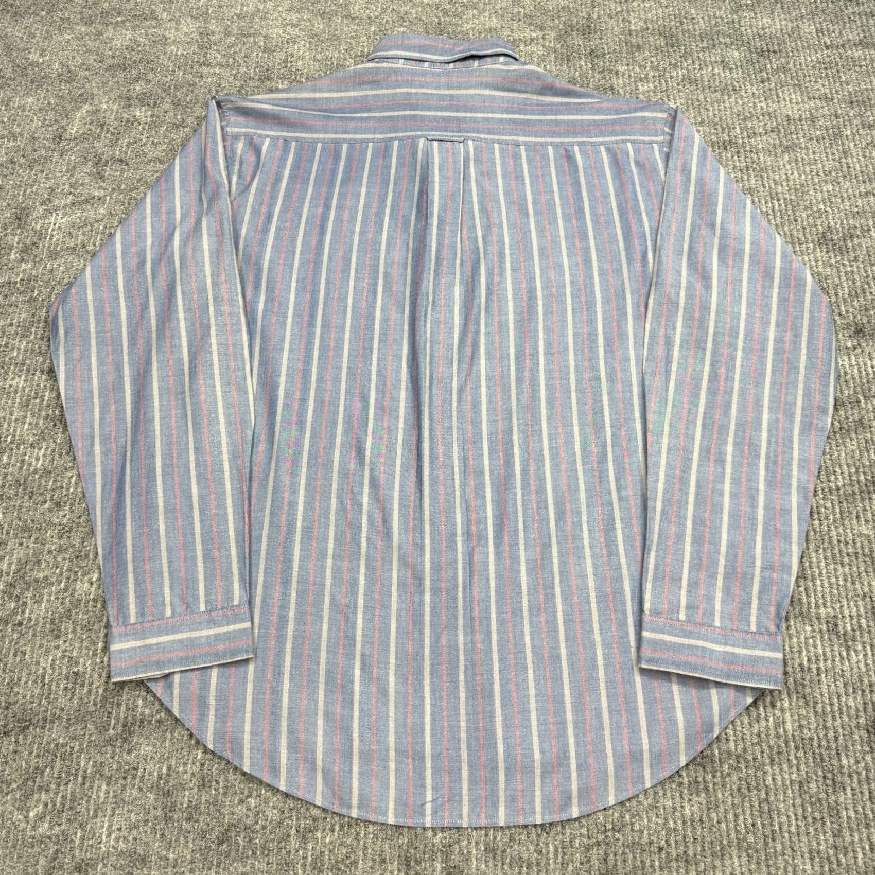 Polo Ralph Lauren VINTAGE Polo Ralph Lauren Shirt Mens Size 20 Button Down Vertical Striped Flesh Pony Size US XXL / EU 58 / 5 - 3 Thumbnail