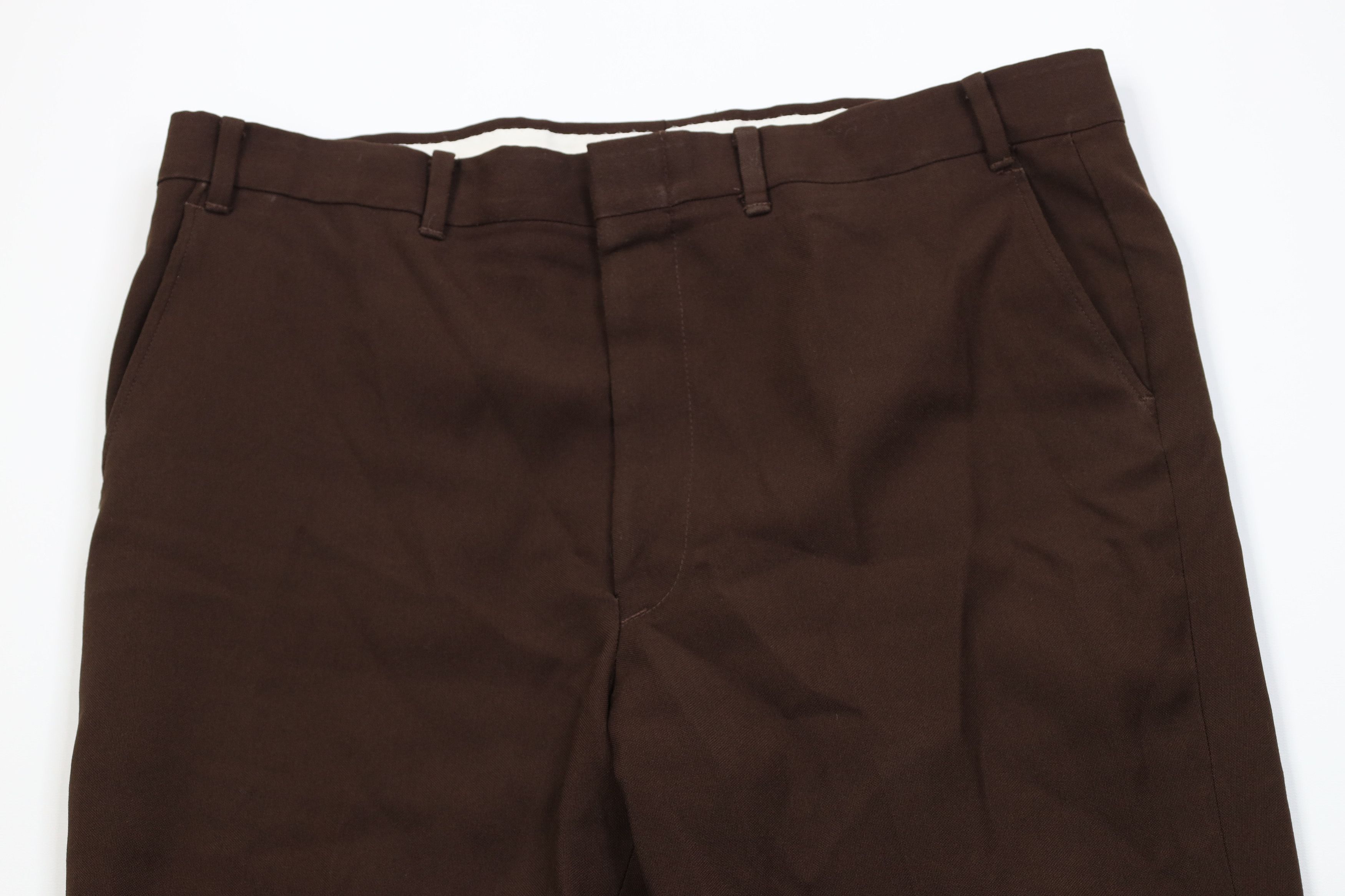 Vintage Vintage 70s Streetwear Flared Wide Leg Chino Pants Brown USA Size US 38 / EU 54 - 2 Thumbnail