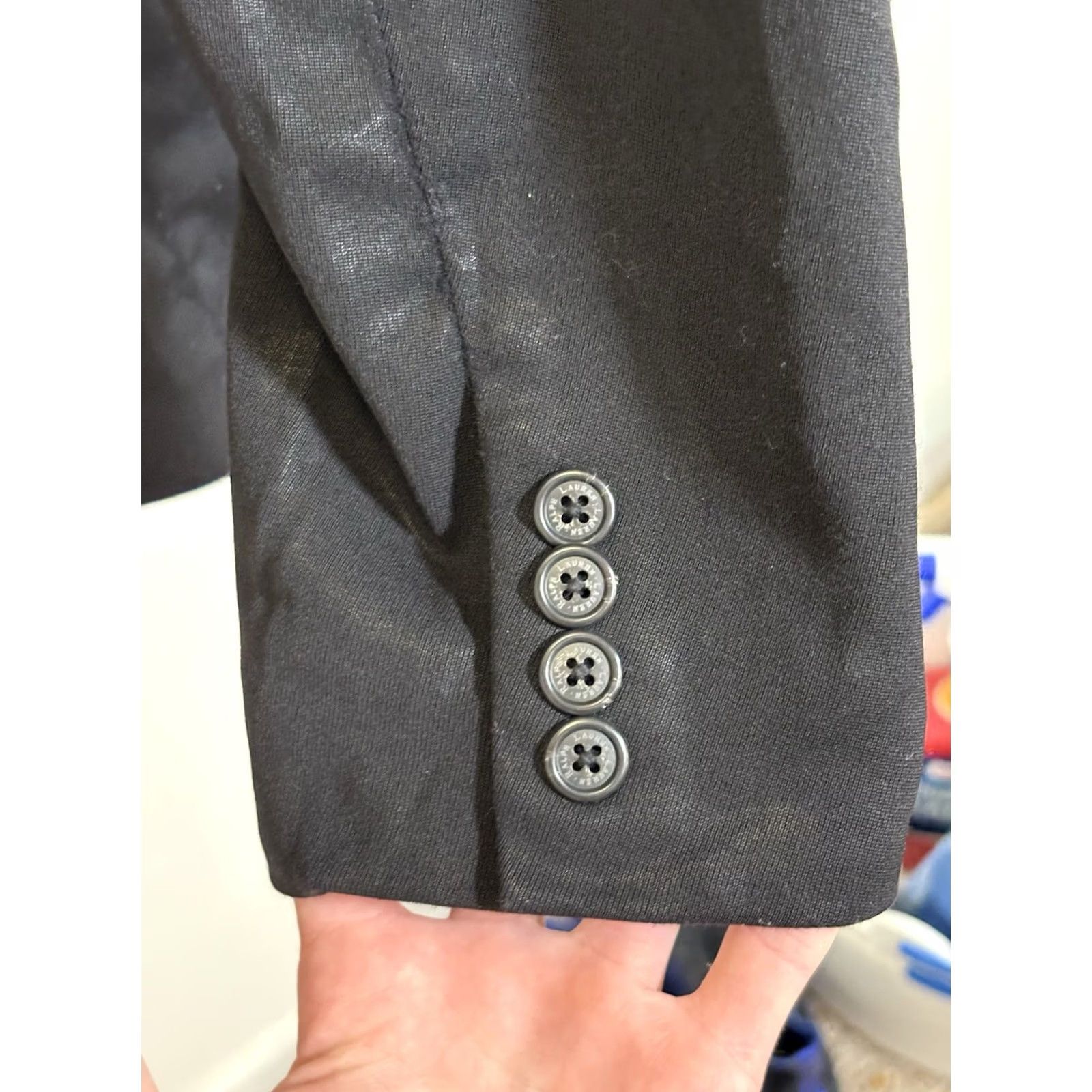 Ralph Lauren VINTAGE Lauren Ralph Lauren Blazer Women Size 14 Black Wool Blend Classic Blazer Coat Size XL / US 12-14 / IT 48-50 - 7 Thumbnail