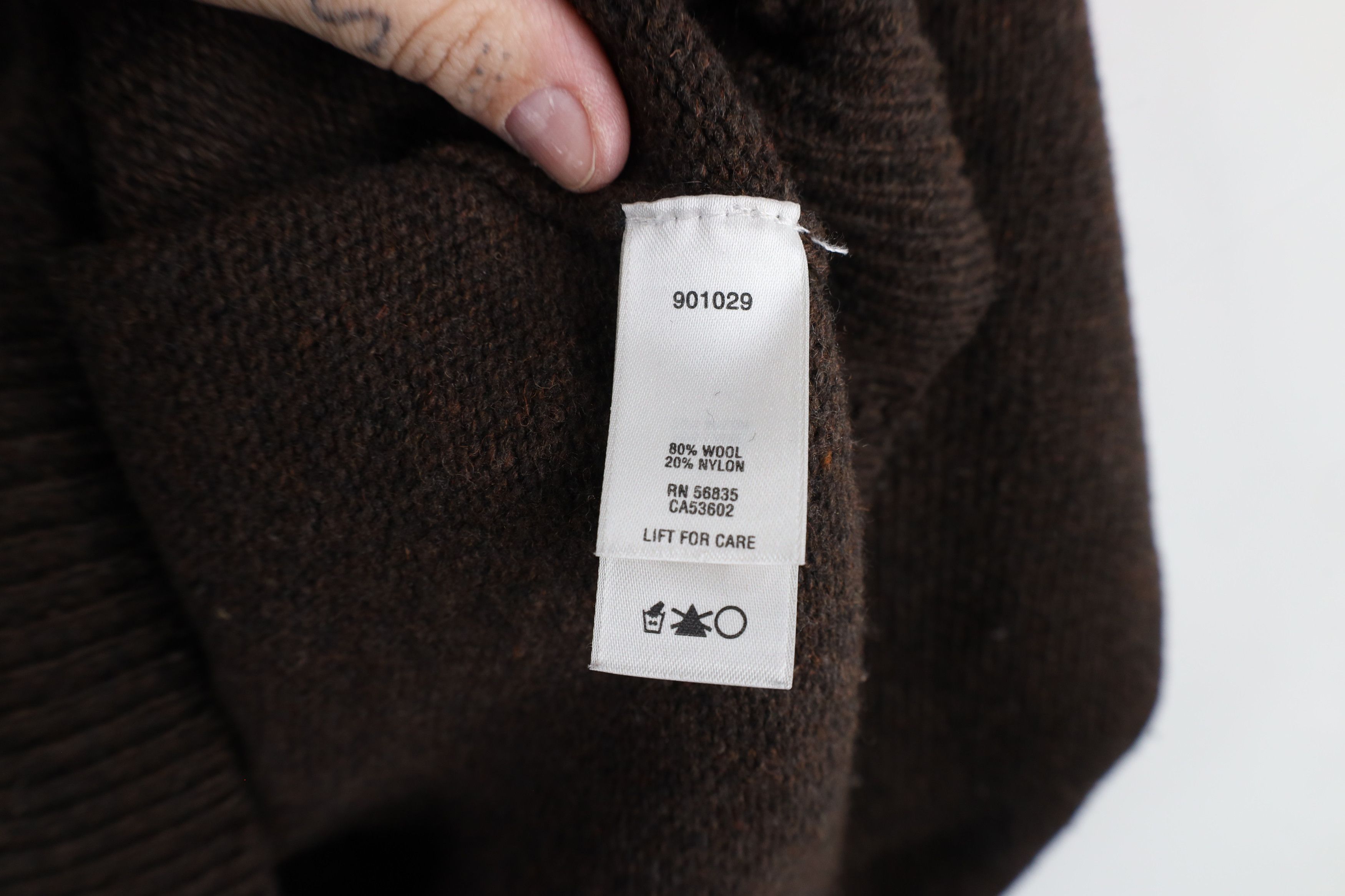 Cabelas × Vintage Vintage Cabelas Blank Wool Blend Knit Sweater Heather Brown Size US XL / EU 56 / 4 - 6 Thumbnail