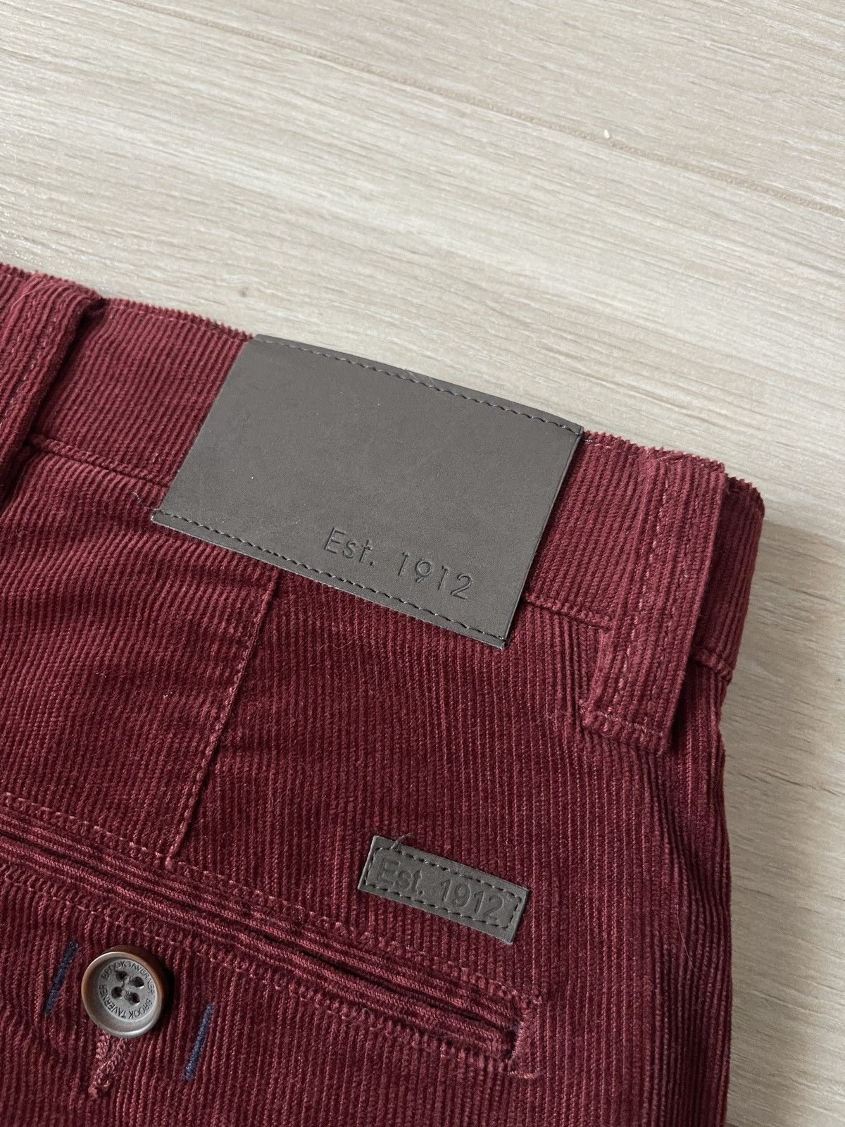 Vintage Brook Taverner Burgundy Corduroy Pants (est. 1912) W32 Size US 32 / EU 48 - 7 Thumbnail