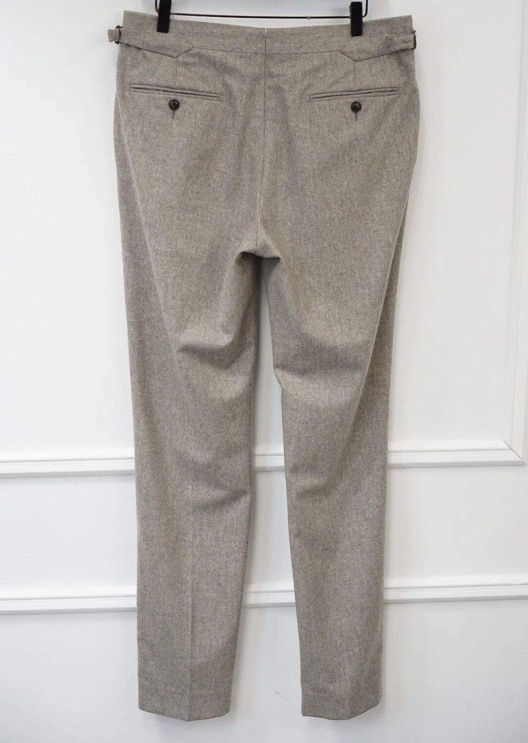 Suitsupply Men Suitsupply Soho SA Trousers Flannel Wool Beige UK/US38 Size 38R - 2 Thumbnail