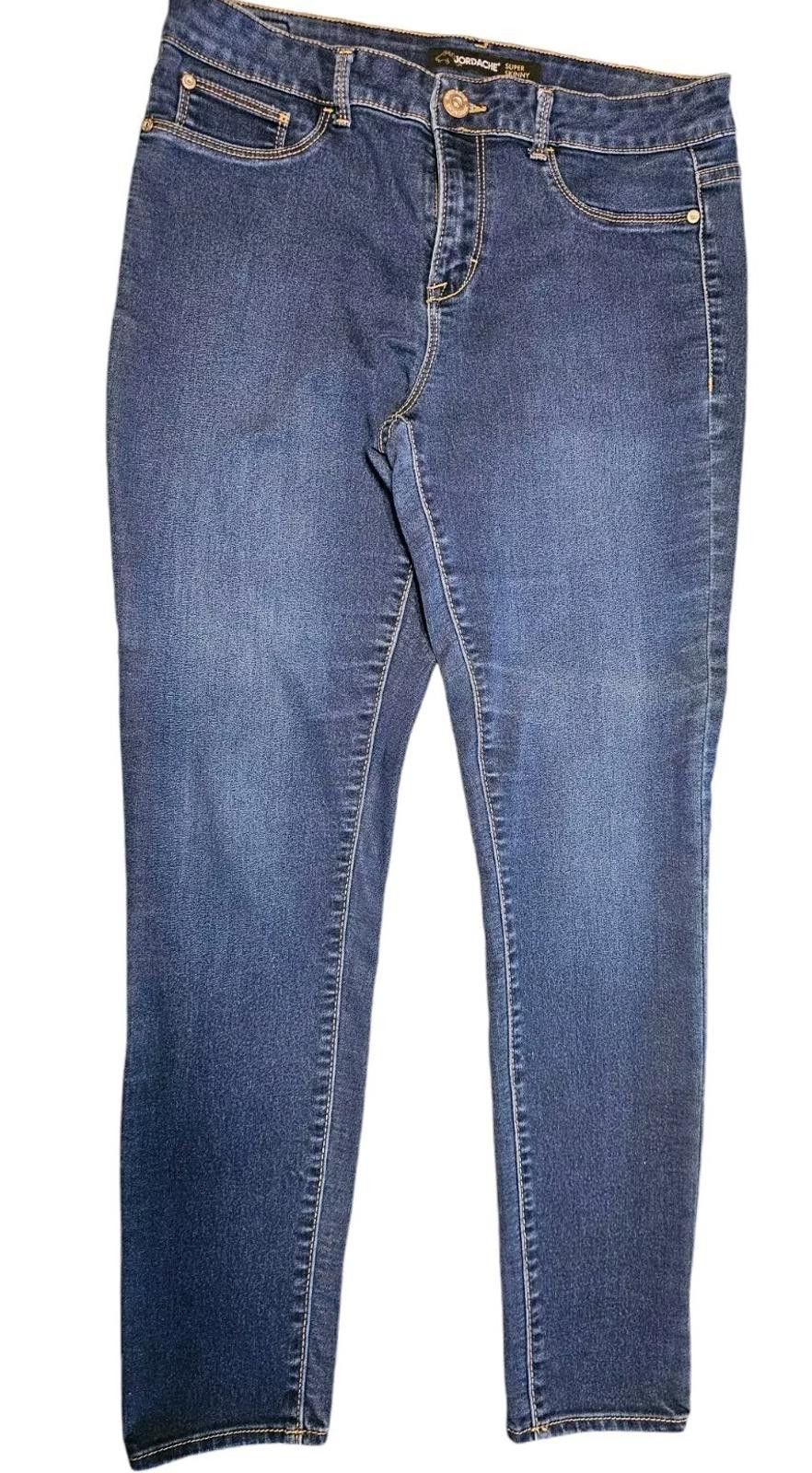 Jordache Jordache Skinny Super Stretch Jeans Women's Size 14 Dark Size 36" / US 14 / IT 50 - 1 Thumbnail
