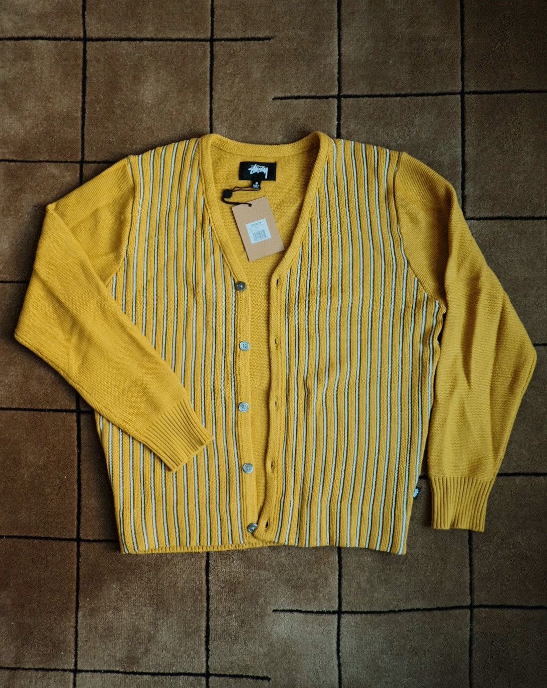 Stussy Striped Cardigan Size US S / EU 44-46 / 1 - 1 Thumbnail