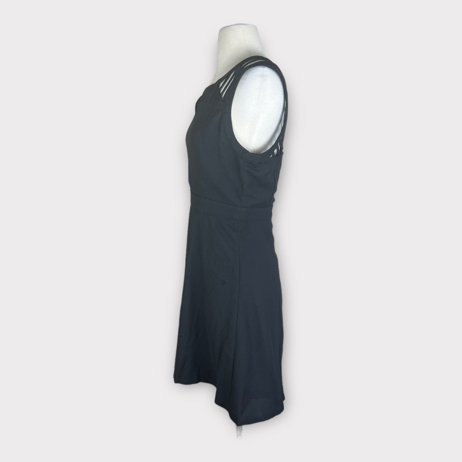 Nordstrom Love Riche | NWT Black Cutout Caged Skater Dress | Medium Size M / US 6-8 / IT 42-44 - 2 Thumbnail