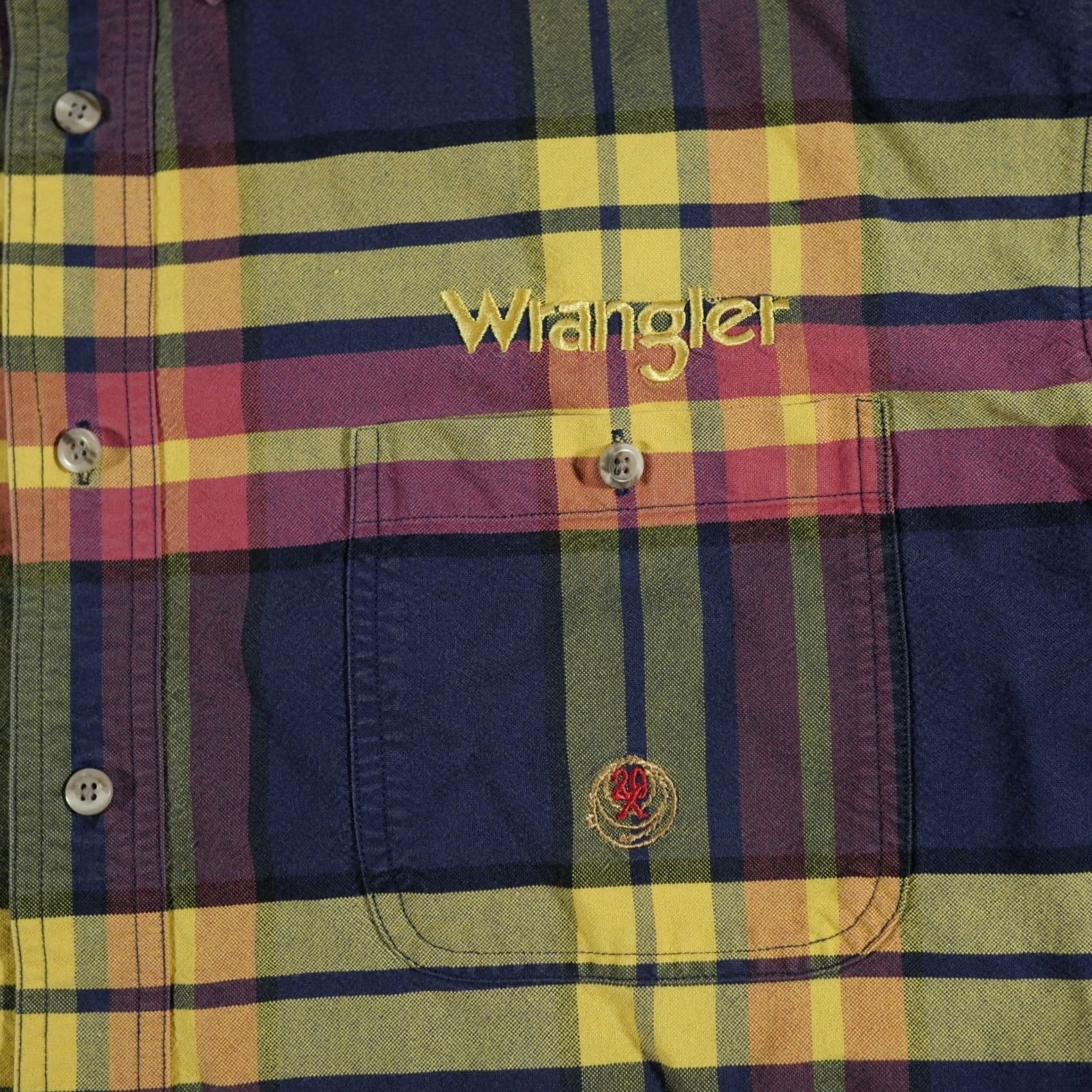 Wrangler Wrangler Twenty X Shirt Mens XL Blue Plaid Western USA Cowboy Rancher Rodeo Button-Up Long Sleeve Size US XL / EU 56 / 4 - 3 Thumbnail