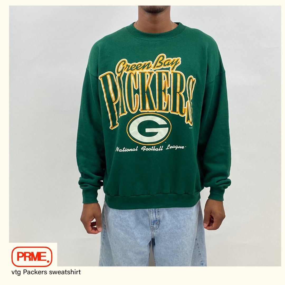 Vintage 80s Green Bay Packers Champion Sweatshirt Mens L NFL Football Green  USA