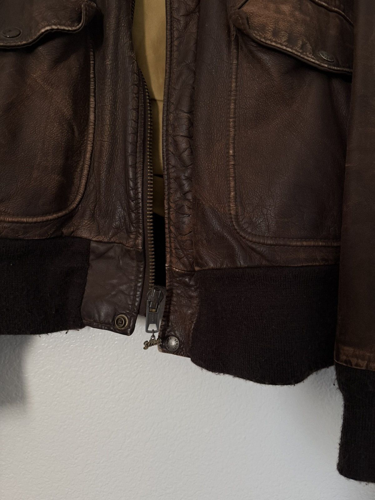 Vintage vintage leather jacket Size US L / EU 52-54 / 3 - 2 Thumbnail