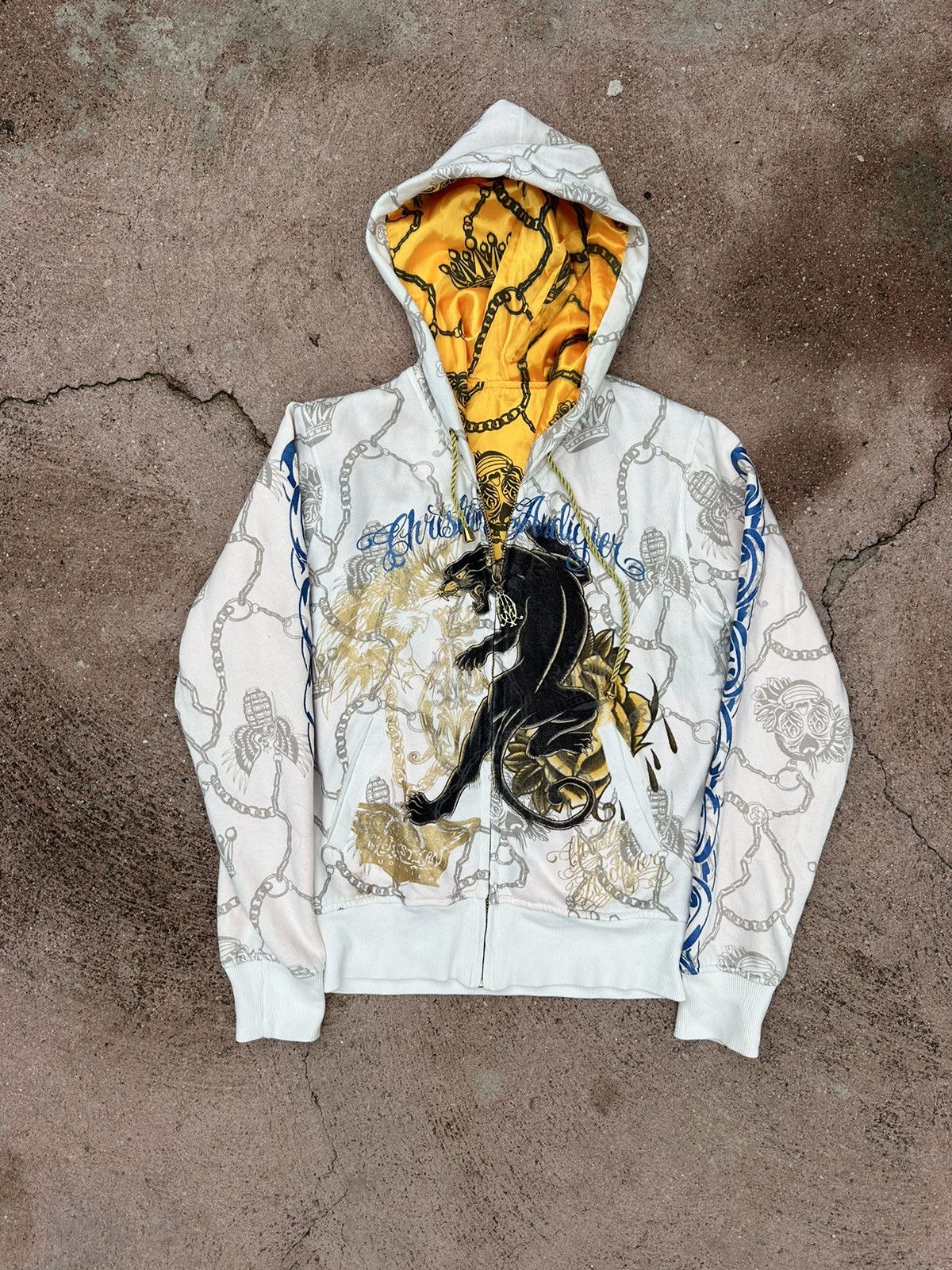 ED HARDY Men Hoodie Sweatshirt hotsell Sweater Pullover Shirt Christian Audigier Sz. M, L