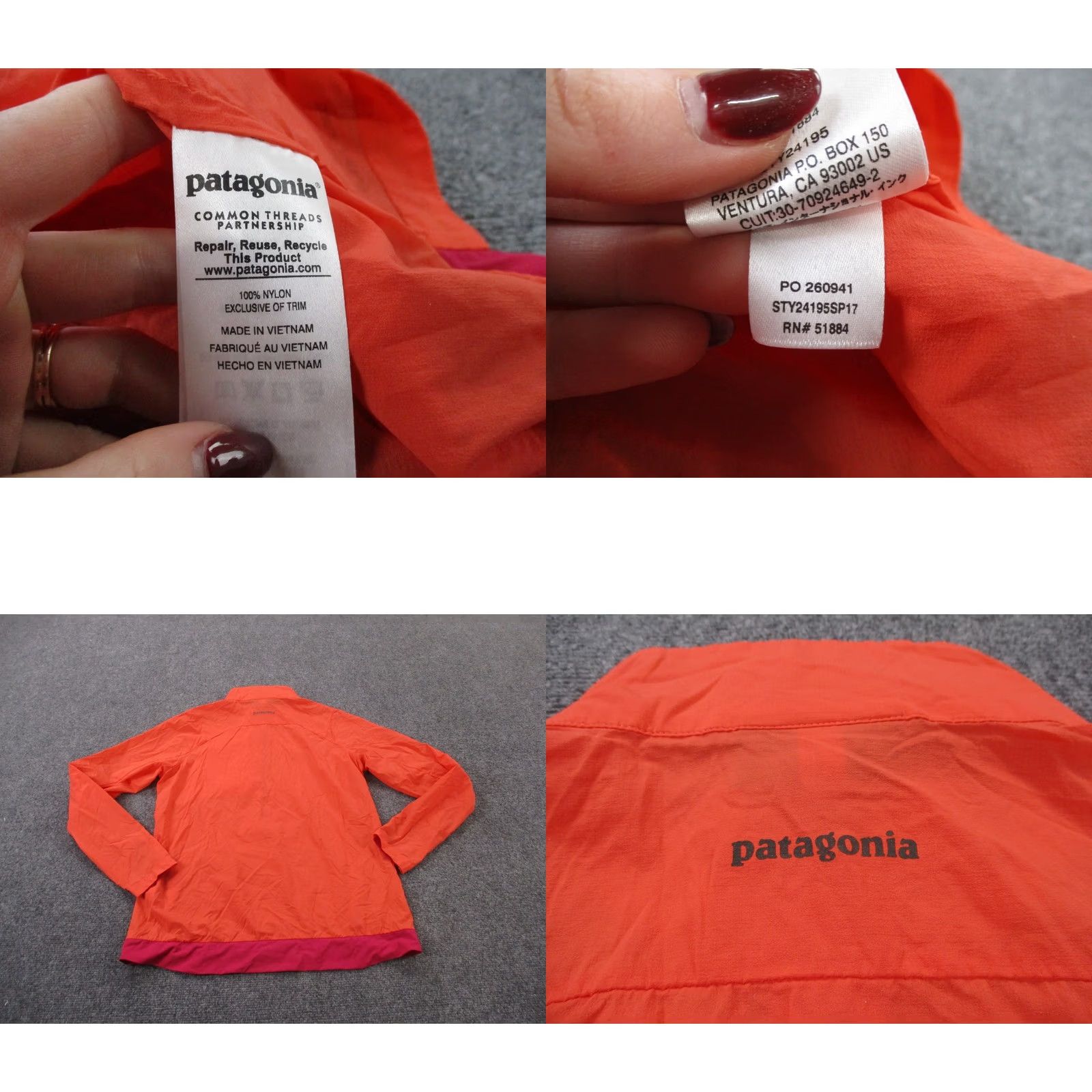 Patagonia Patagonia Houdini Jacket Womens S Orange Nylon Lightweight Windbreaker Zip Pockets 1/4 Zip Outdoor 90s Mens Womens Size S / US 4 / IT 40 - 8 Thumbnail