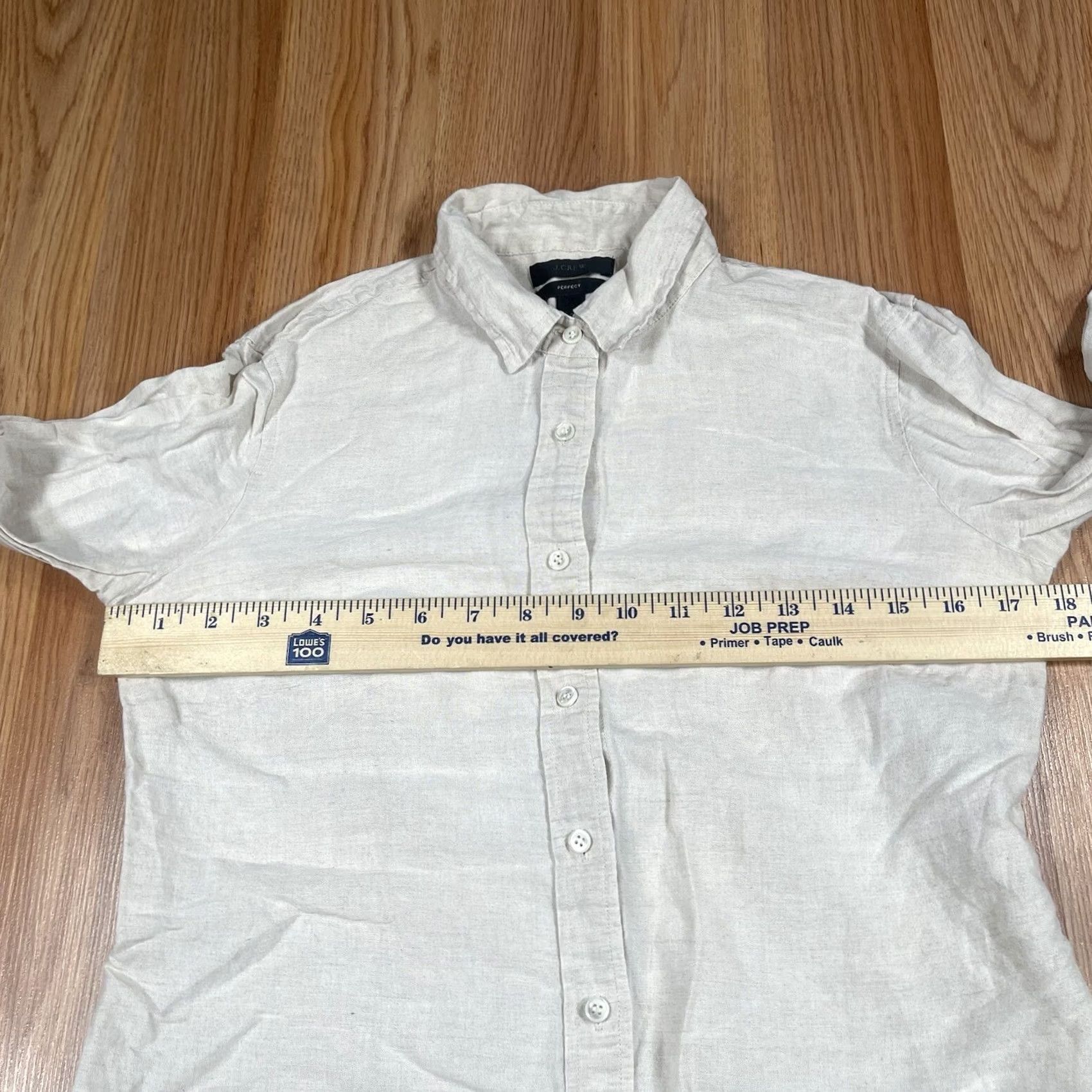 Vintage VINTAGE? No. J Crew Button-Up Shirt Womens Size 0 Beige Linen Blend Long Sleeve Casual Shirt Womens XS-0? (No new info). Size XS / US 0-2 / IT 36-38 - 6 Thumbnail