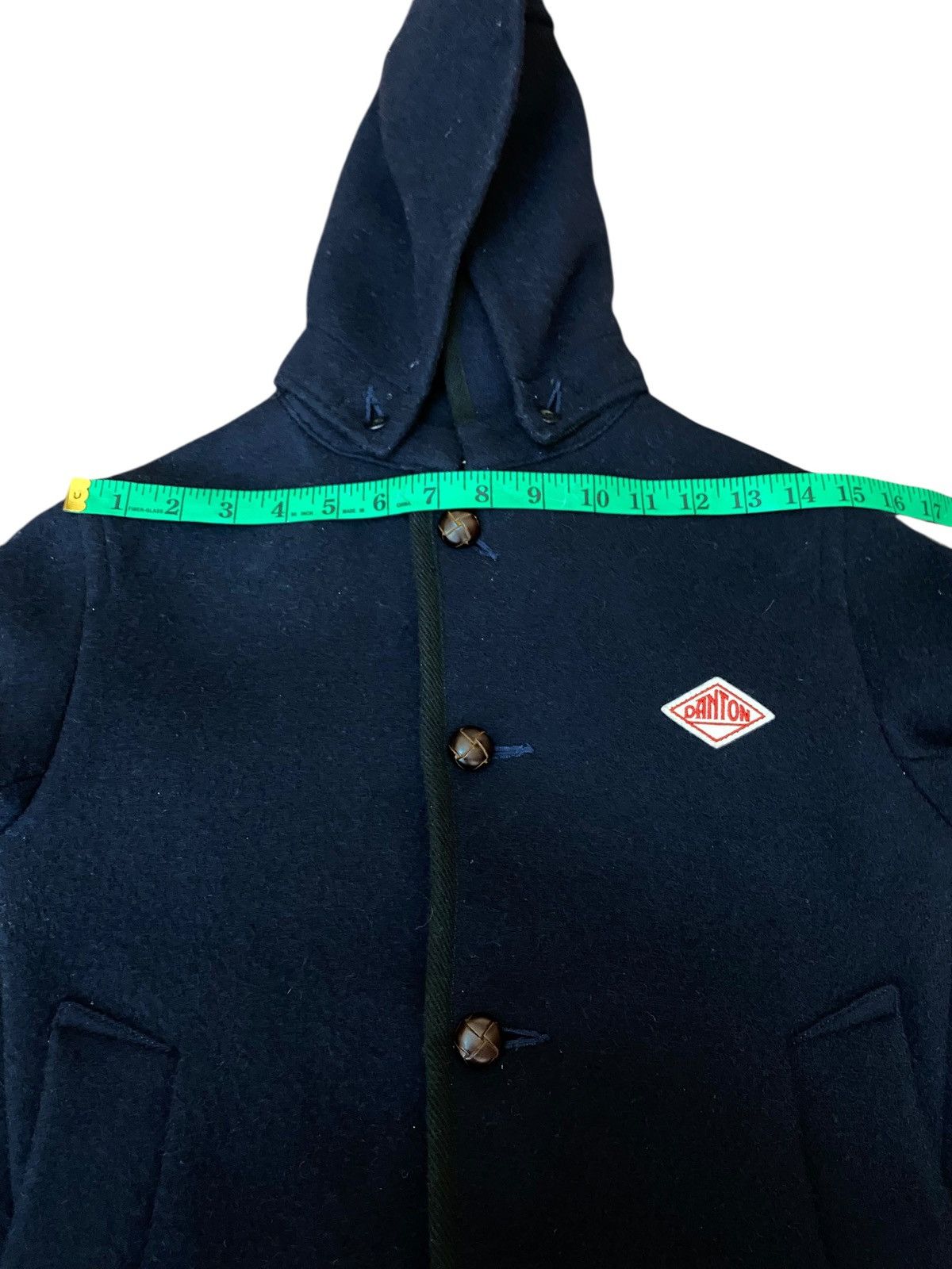 Danton Vintage Danton Vetements Travail Hoodie Wool Button Jacket Size US S / EU 44-46 / 1 - 15 Thumbnail