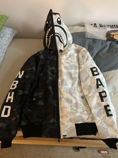 Bape NBHD Camo Shark Hoodie