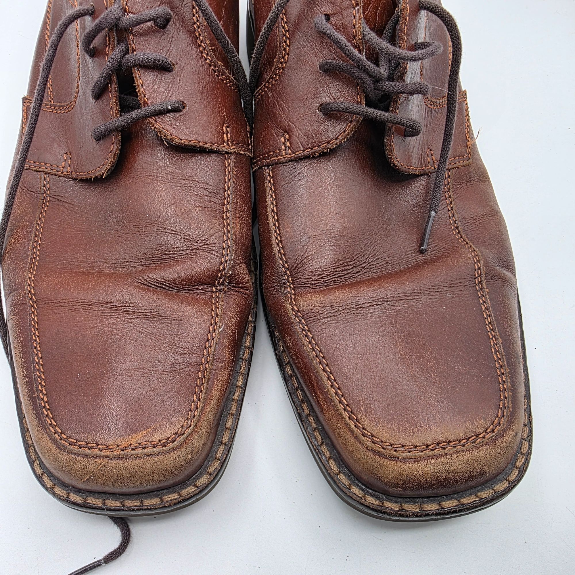 Ecco Ecco Brown Leather Mens Dress Shoes Size 11 Lace Up Comforta Size US 11 / EU 44 - 10 Thumbnail