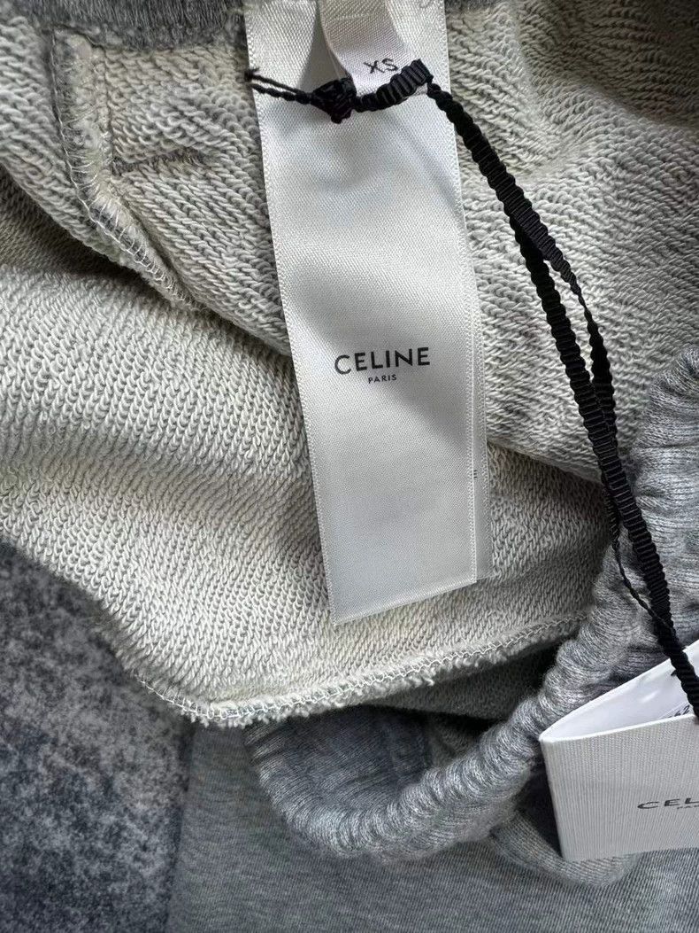 Celine Celine Gray Embroidered Logo Sweatpants Size US 28 / EU 44 - 5 Thumbnail