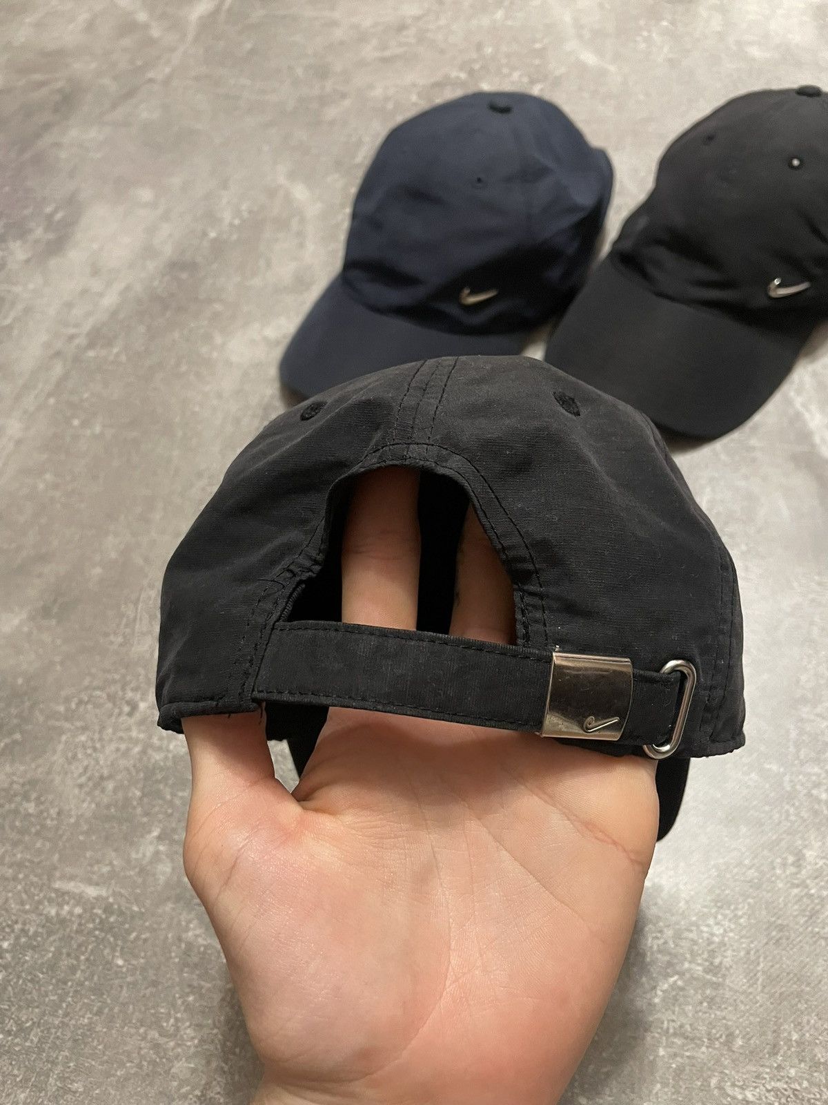 Nike × Vintage x6 Nike Metallic Swoosh Logo Cap Y2K Size ONE SIZE - 16 Thumbnail
