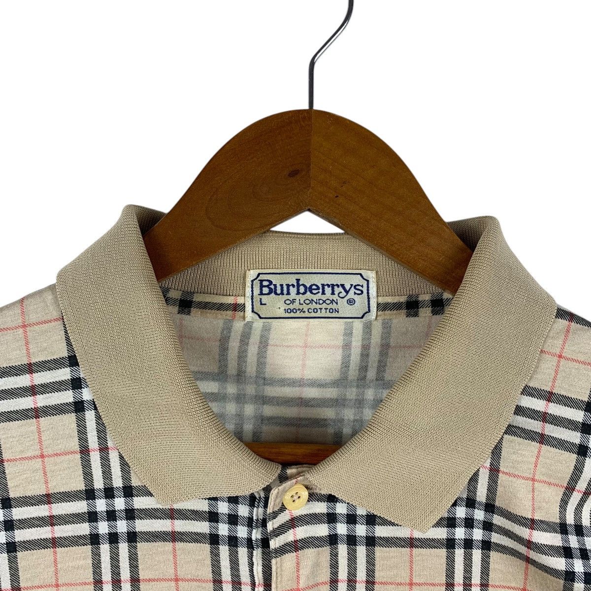 Burberry BURBERRY London nova check collar design long sleeve polotee Size US M / EU 48-50 / 2 - 5 Thumbnail
