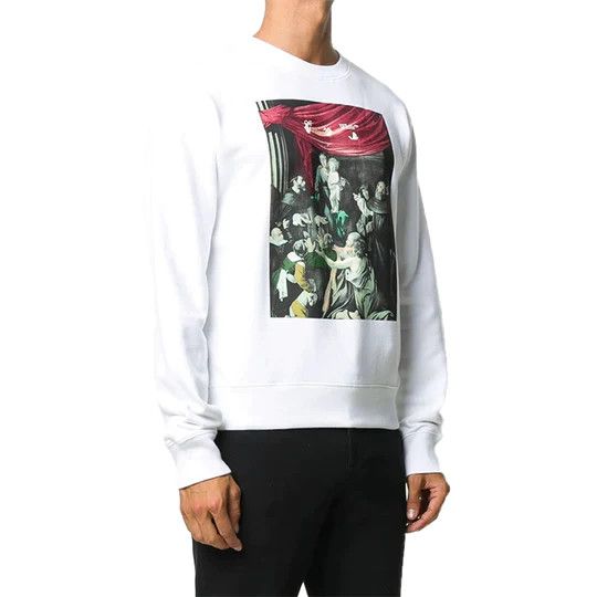 Off-White White Caravaggio Arrows Sweatshirt Size US M / EU 48-50 / 2 - 2 Thumbnail