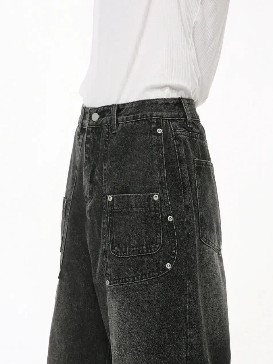 Japanese Brand Retro patchwork pocket high street jeans Size US 32 / EU 48 - 3 Thumbnail