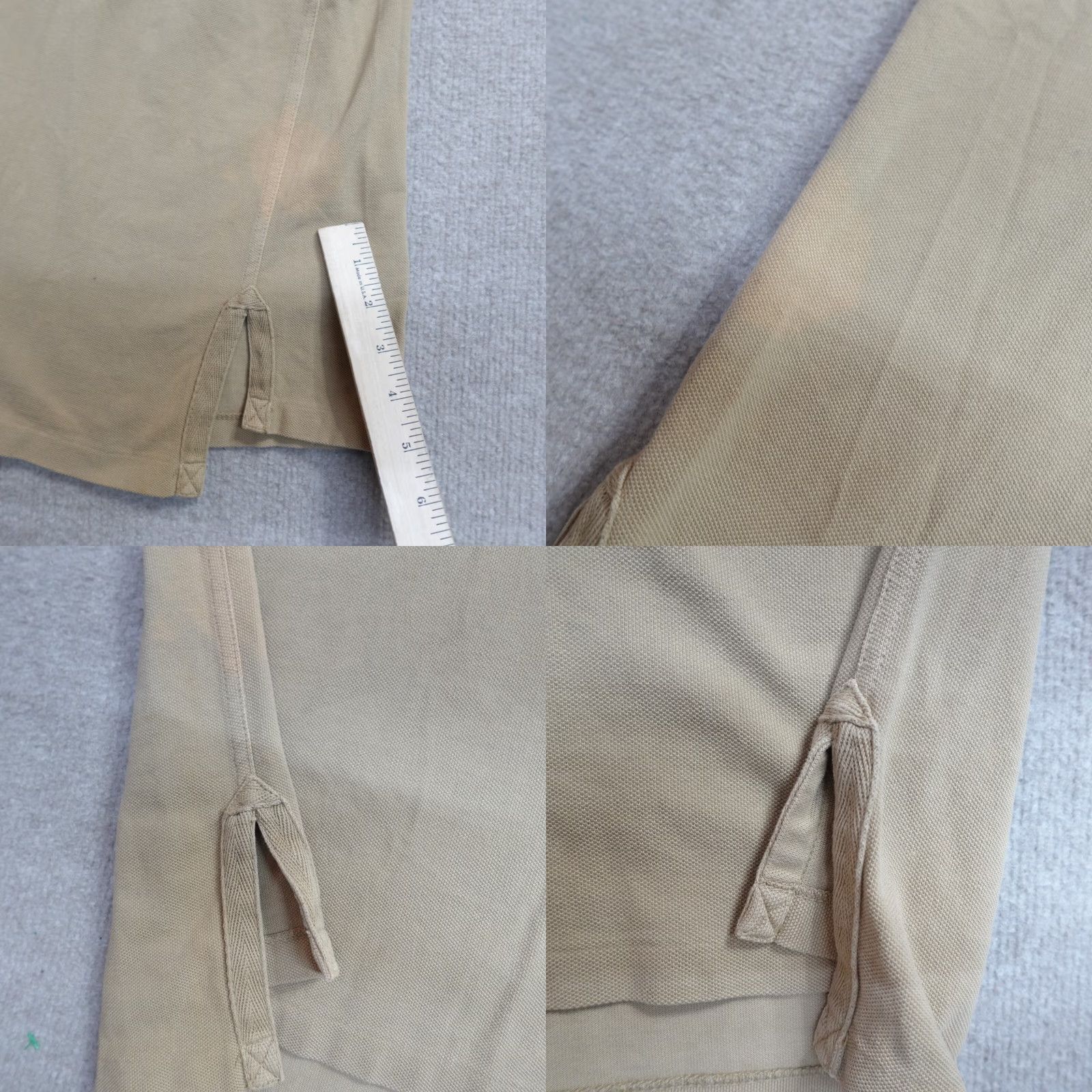 Polo Ralph Lauren VINTAGE Polo Ralph Lauren Polo Shirt Beige Solid Short Sleeve Collared 100% Cotton Men L Beige Metal Buttons Pocket Size US L / EU 52-54 / 3 - 8 Thumbnail