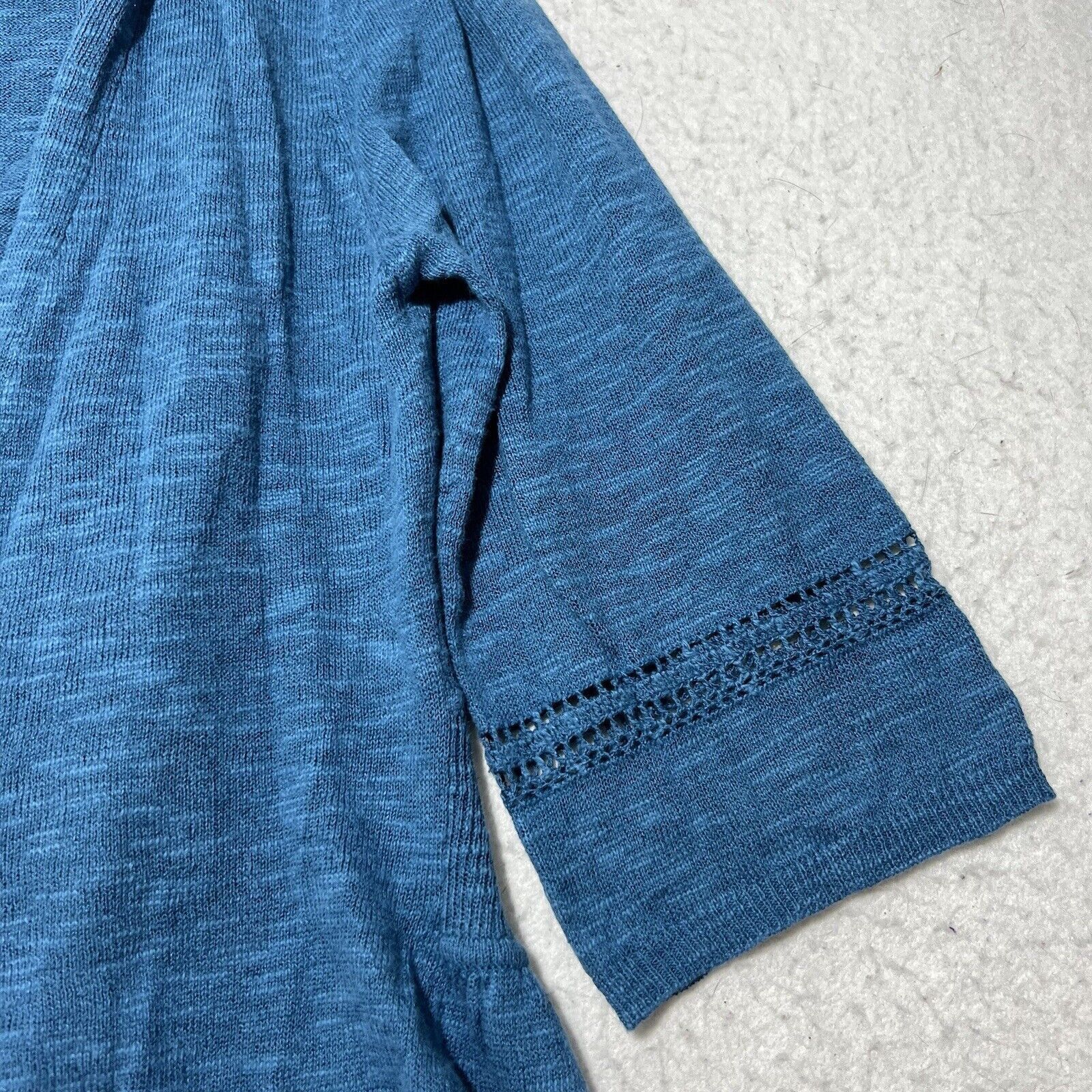Other Soft Surroundings Medium Linen Buckle Cardigan Sweater Size M / US 6-8 / IT 42-44 - 6 Thumbnail