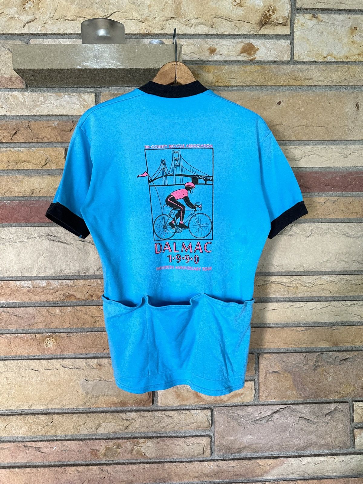 Vintage 1990 DALMAC Bicycle Tour Quarter Zip Shirt Size US L / EU 52-54 / 3 - 1 Thumbnail