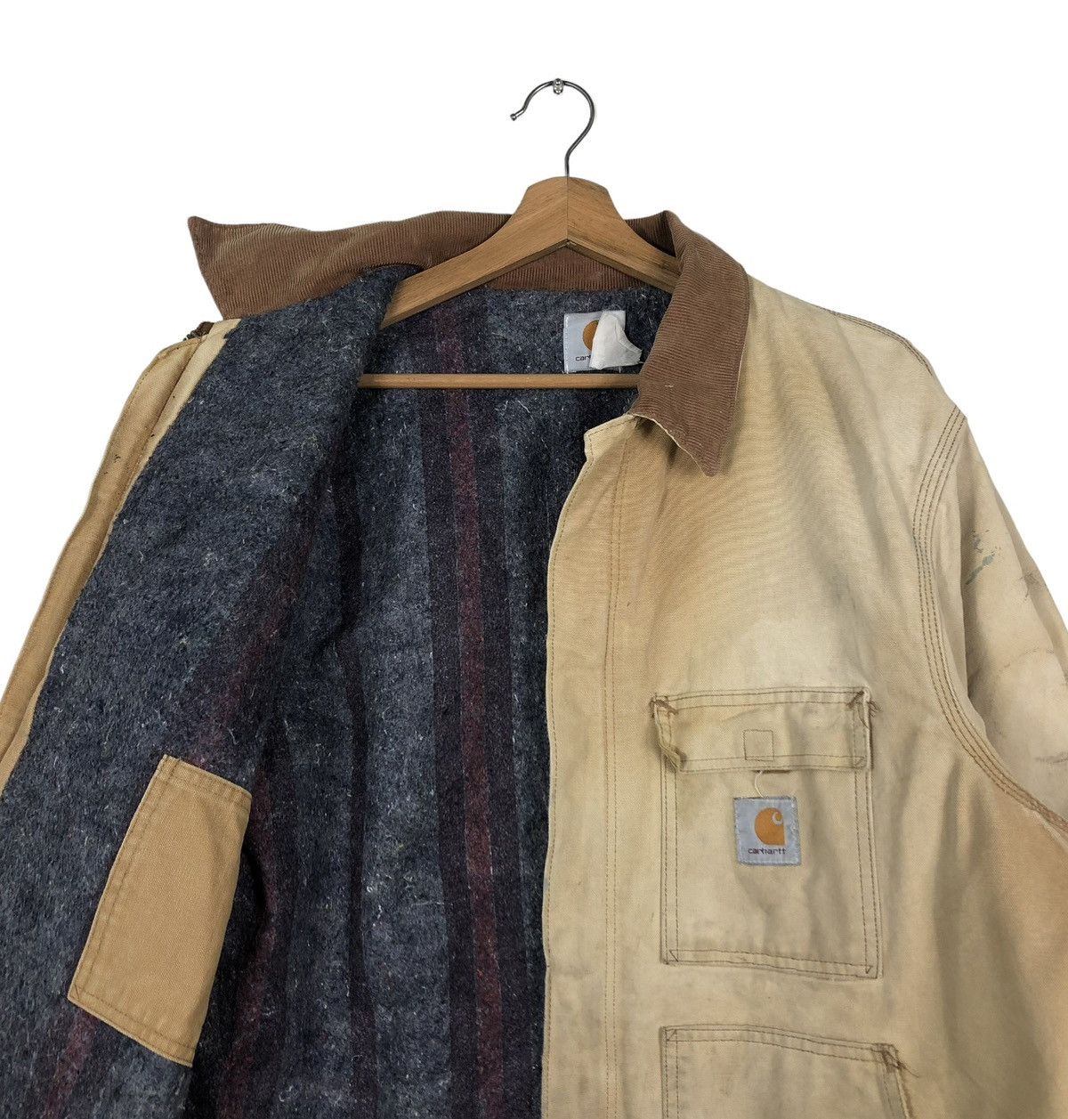 Carhartt 🔥VINTAGE CARHARTT DETROIT DUCK CANVAS JACKET BLANKET LINING Size US L / EU 52-54 / 3 - 12 Thumbnail