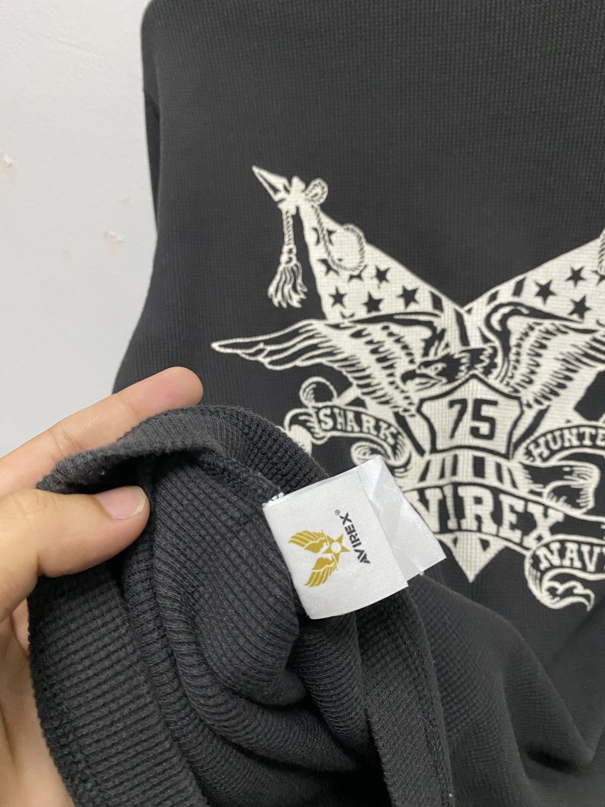 Avirex Rare Avirex Spellout Army Waffle Tees Size US L / EU 52-54 / 3 - 6 Thumbnail