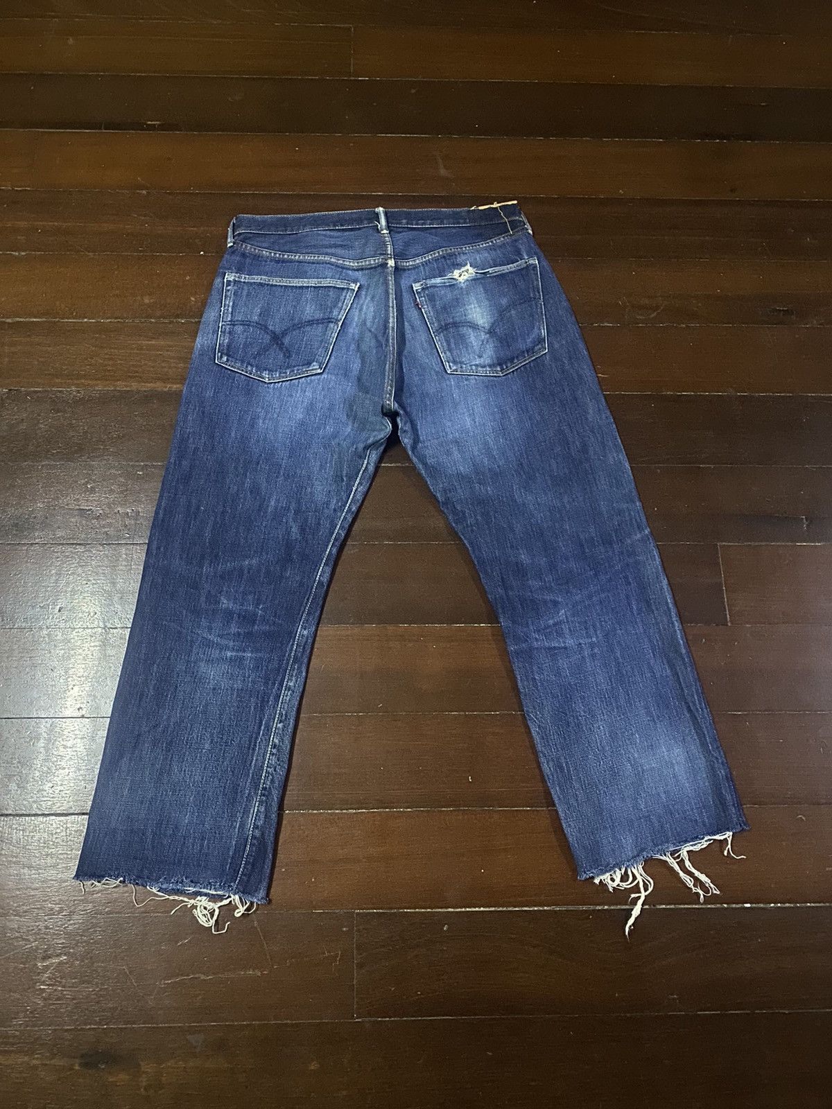 Orslow FIRE🔥 Vintage fullcount distressed wide leg selvedge denim Size US 36 / EU 52 - 14 Thumbnail