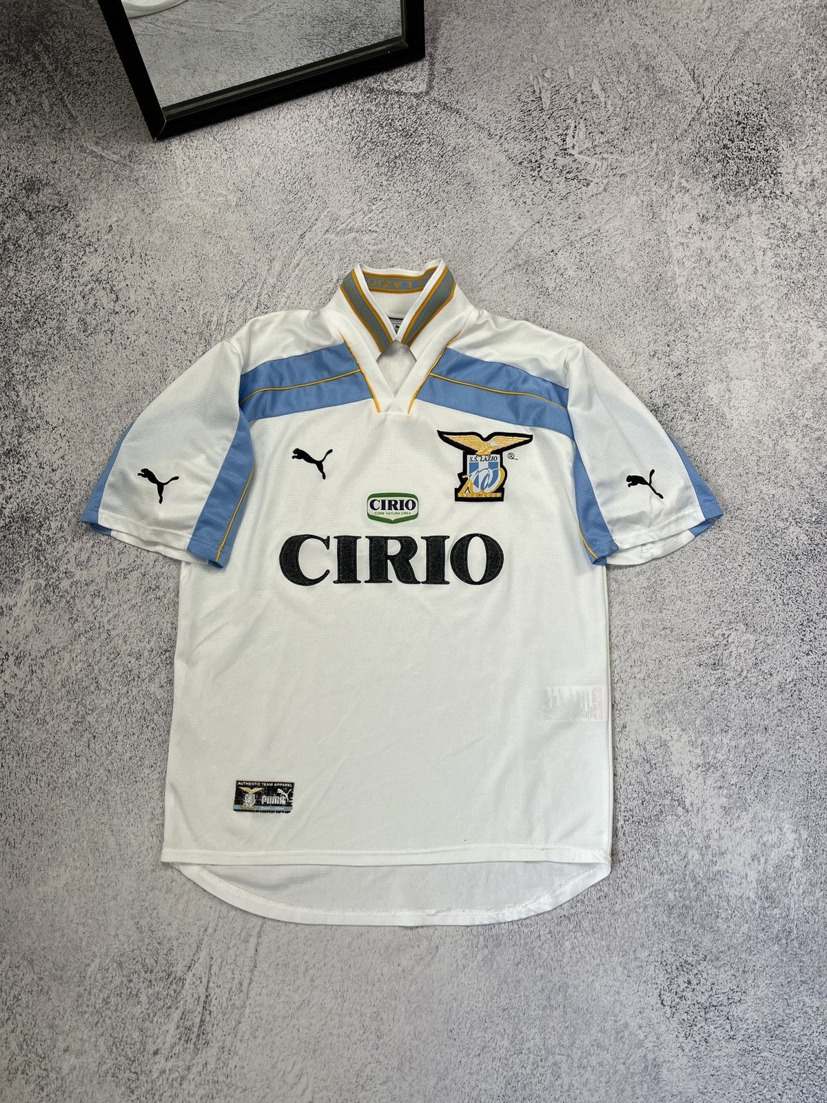 Puma Vintage Puma SS Lazio 1999/2000 Away Shirt Jersey Size US S / EU 44-46 / 1 - 1 Thumbnail