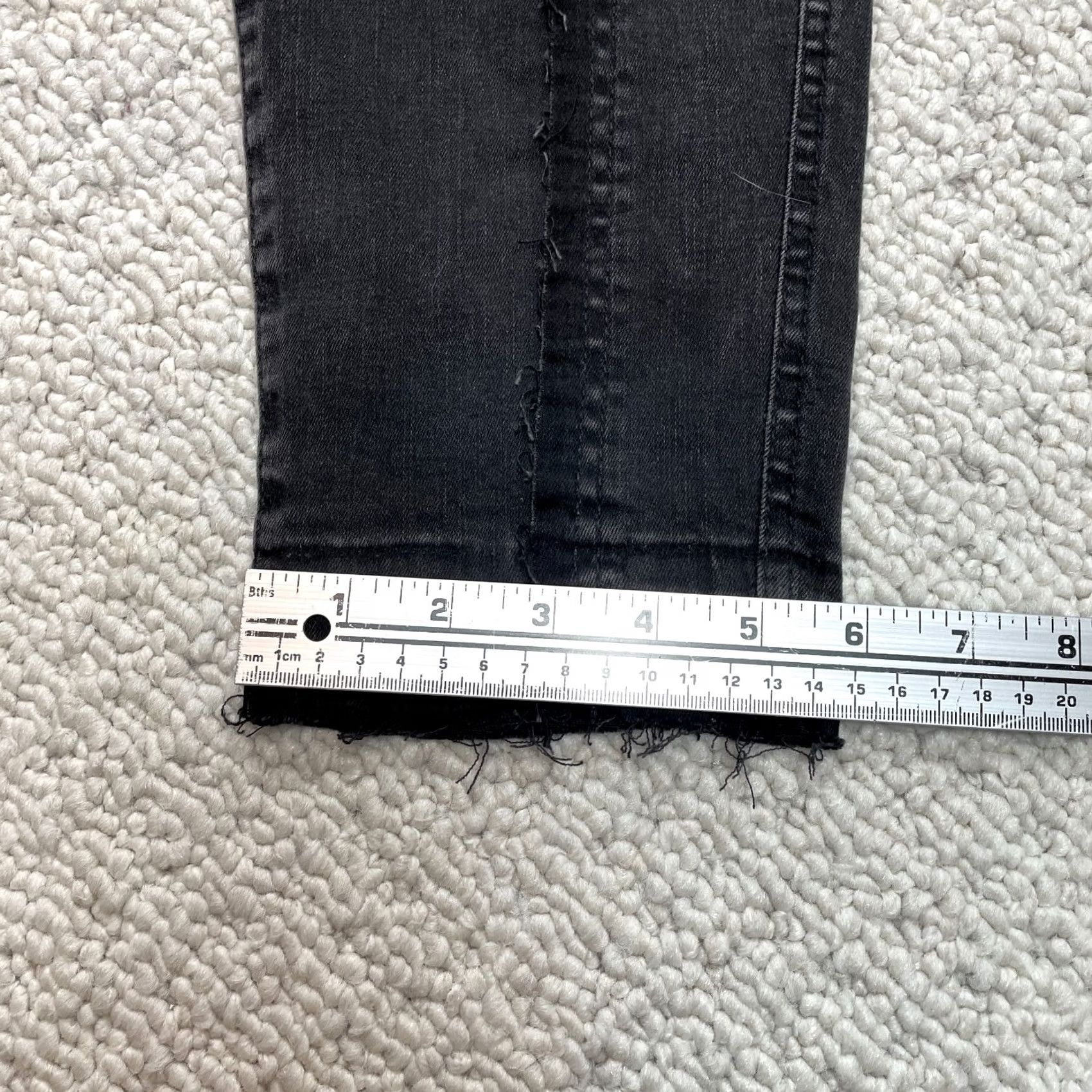 Vintage Boutique Plus Womens 16 W Black Denim Stretch Straight Jegging Jeans 35x28 NWT Size 38" / US 16 / IT 52 - 3 Thumbnail