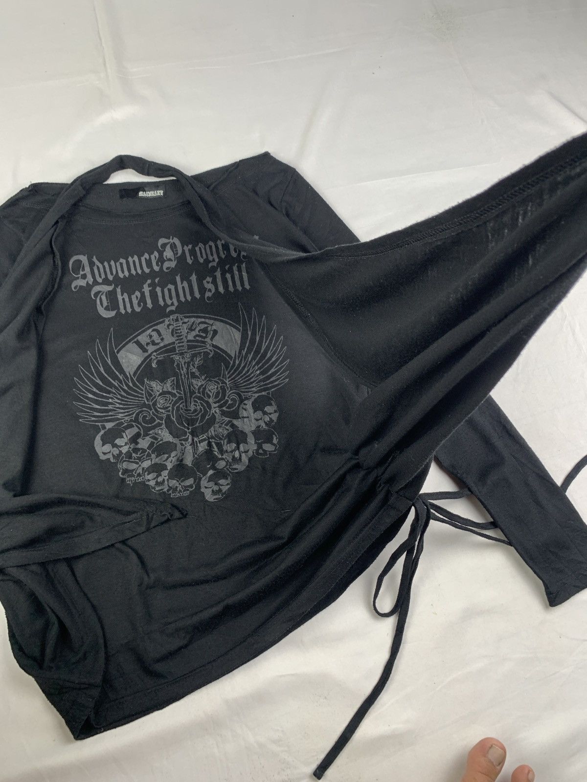 Japanese Brand y2k Macurare Japan Black Halter Extra Vest Sword Cross Top Size M / US 6-8 / IT 42-44 - 9 Thumbnail