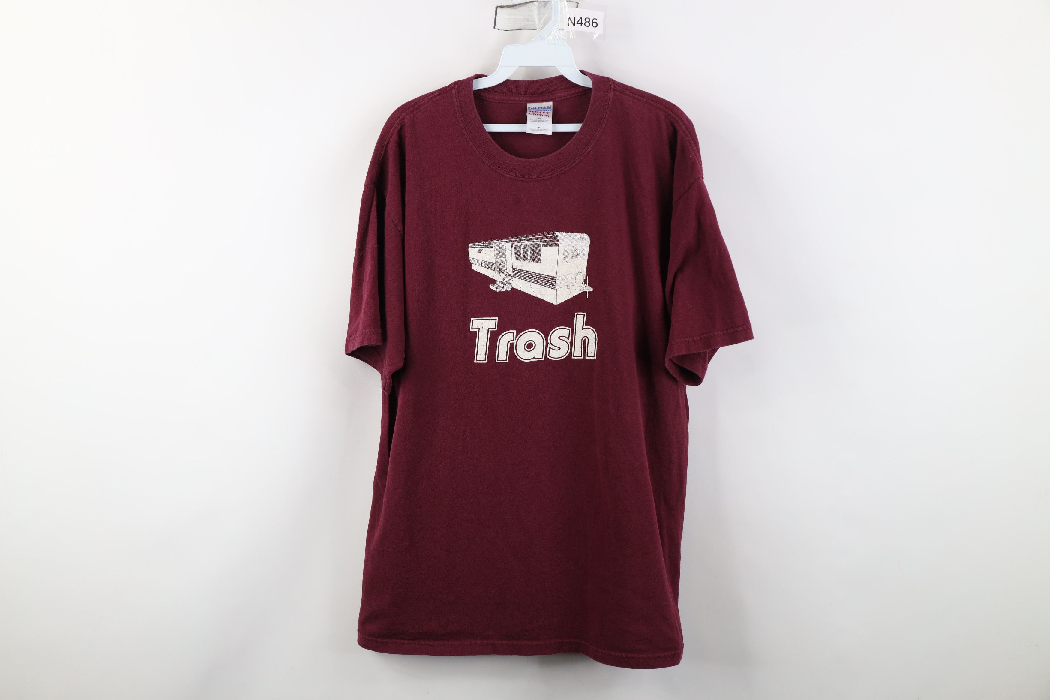 Vintage Vintage 90s Y2K Streetwear Skateboarding T-Shirt Maroon Size US XL / EU 56 / 4 - 1 Thumbnail