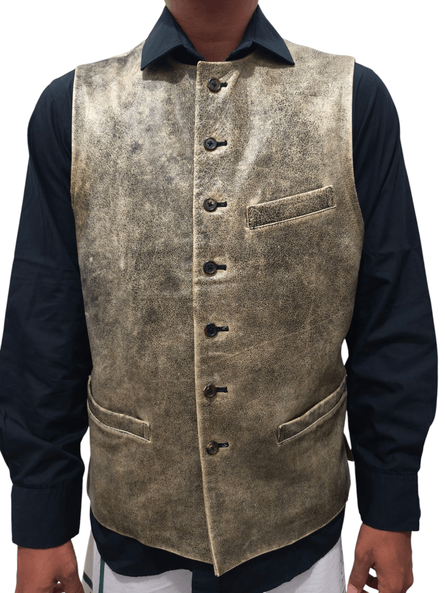 Y's for Men × Yohji Yamamoto Archive 90s Yohji Yamamoto Cuir Leather Vest Size US M / EU 48-50 / 2 - 4 Thumbnail