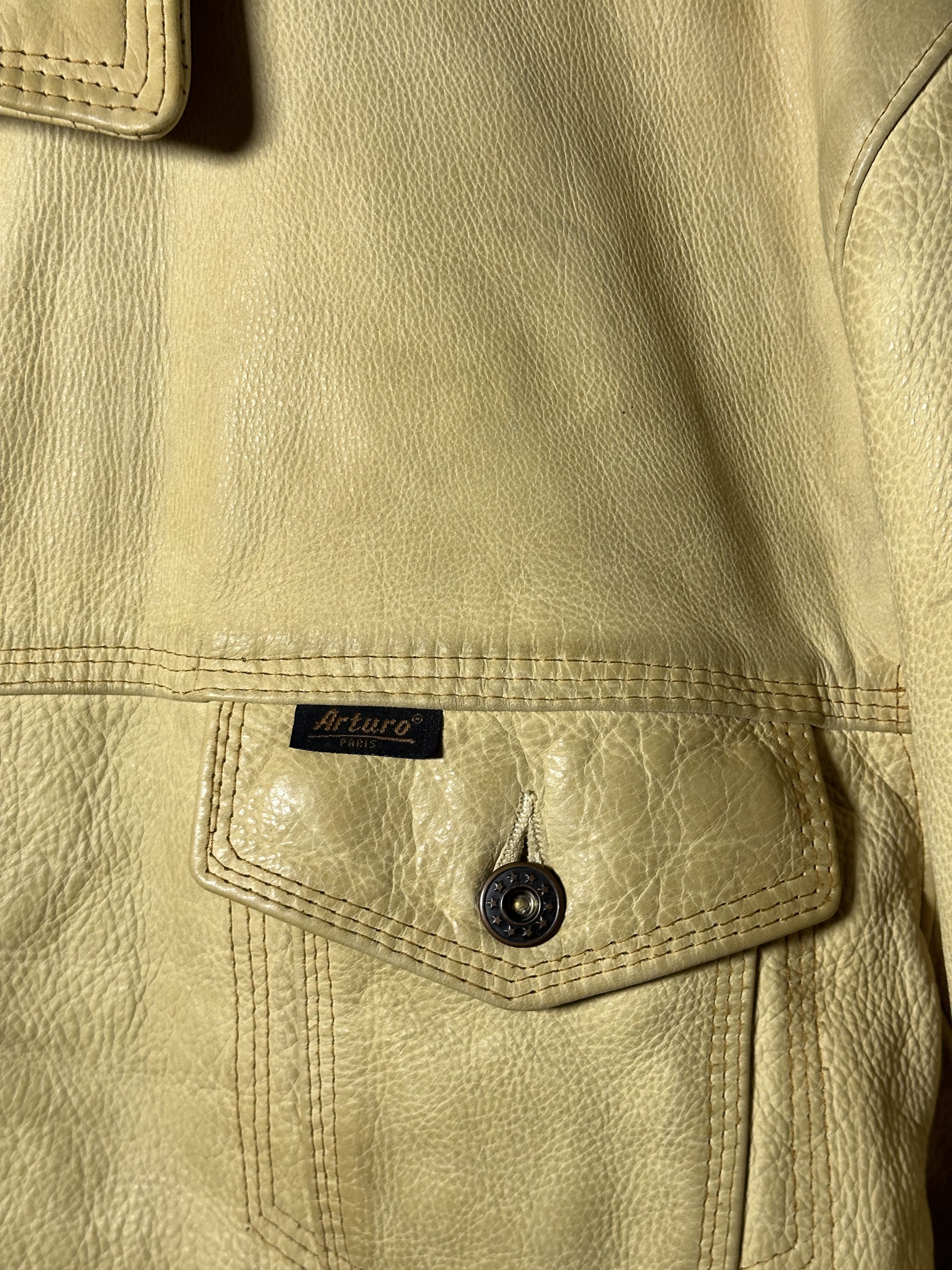 Genuine Leather ERD like Leather Western Trucker Jacket Size US M / EU 48-50 / 2 - 3 Thumbnail