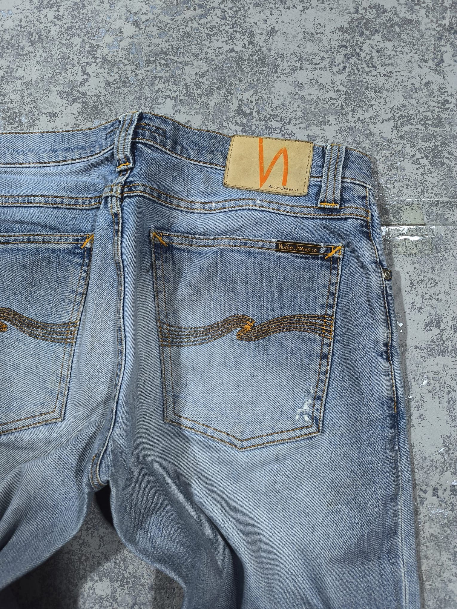 Nudie Jeans Nudie Jeans Tight Long John Blue Grey Denim Jeans Size US 33 - 5 Thumbnail