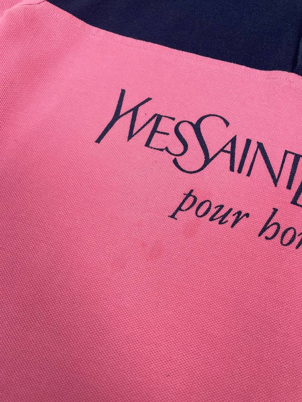 Vintage Yves Saint Laurent Polo Shirt Big Logo YSL Luxury