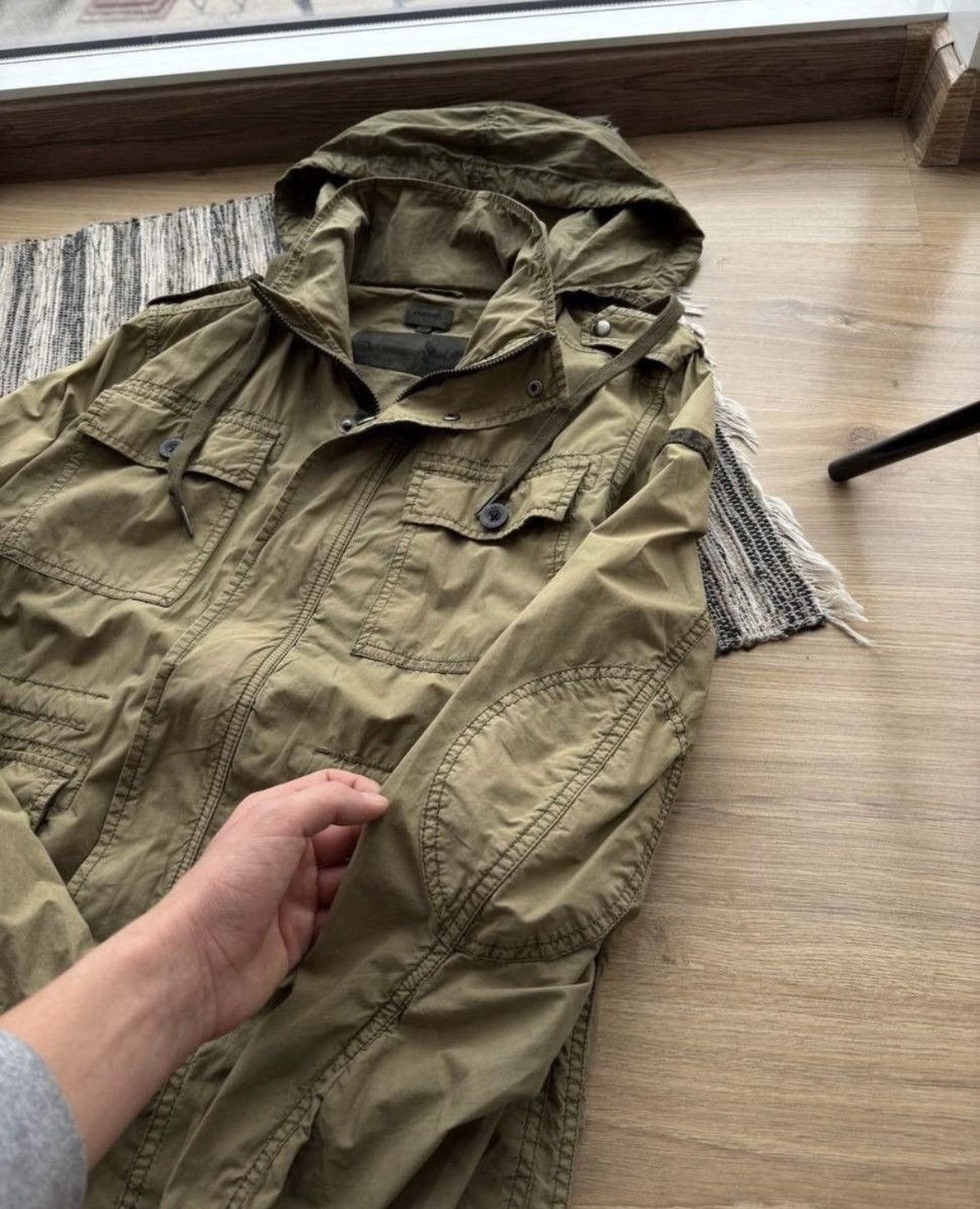 Diesel × Vintage Vintage Diesel 90s Distressed cargo multi pocket jacket Size US M / EU 48-50 / 2 - 10 Thumbnail