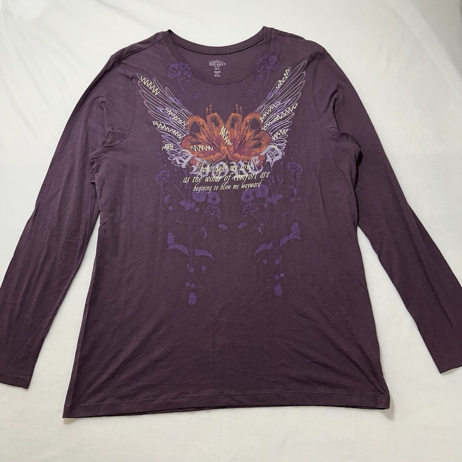 Old Navy Vintage Y2K Old Navy XXL Purple Long Sleeve Graphic T Shirt Size XXL / US 16-18 / IT 52-54 - 1 Thumbnail