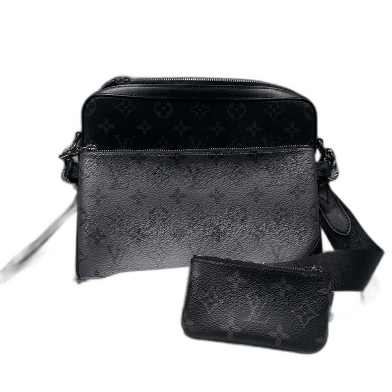 Louis Vuitton Gray Monogram Canvas Messenger Bag in Grey, Men's