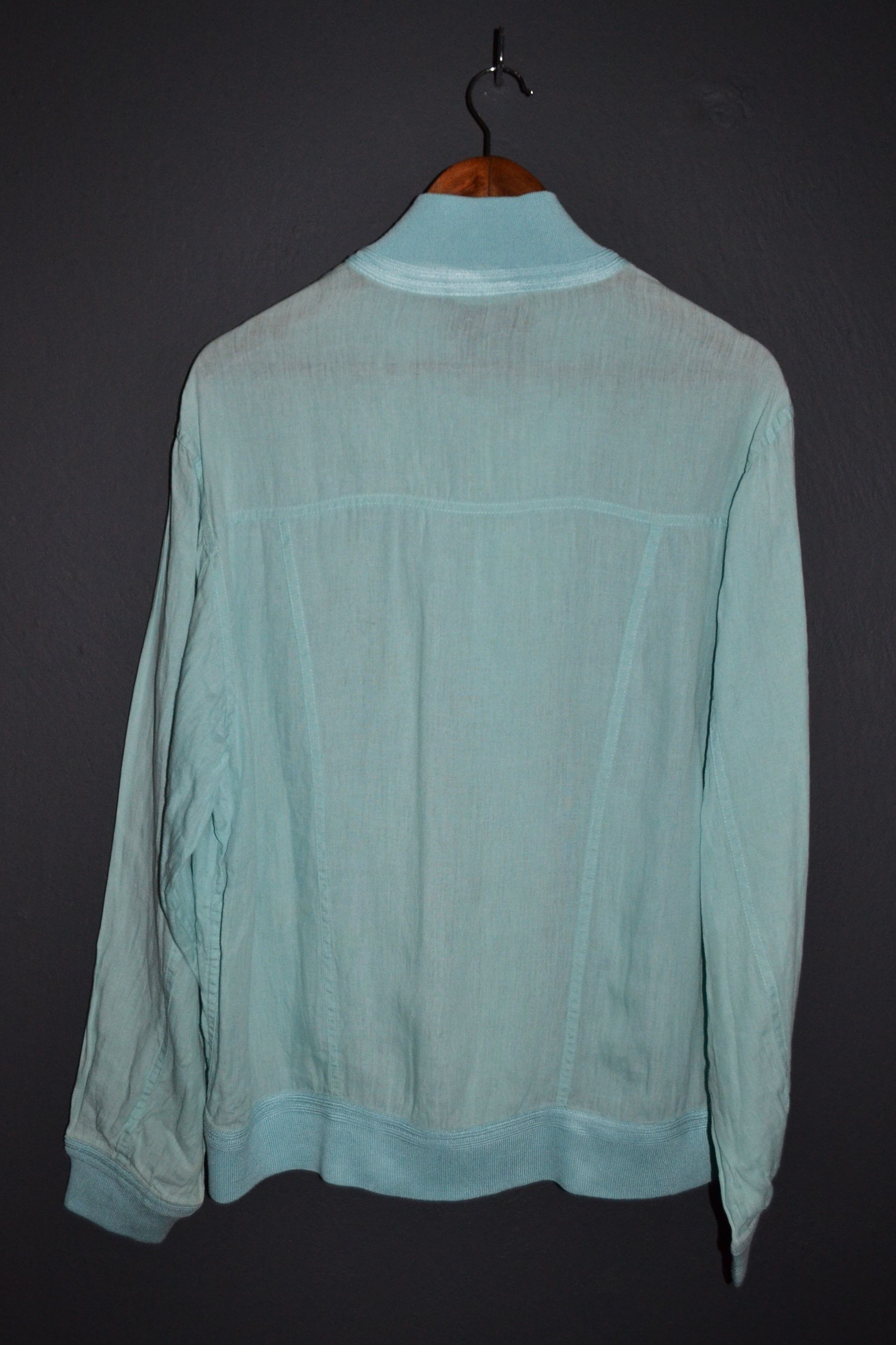 Brioni Brioni Vintage Light Blue Linen Bomber Flight Jacket XL Size US XL / EU 56 / 4 - 7 Thumbnail