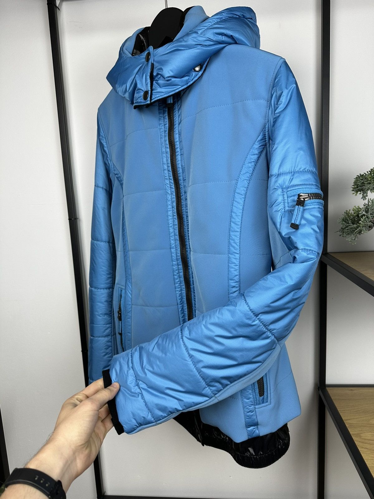 Frauenschuh Frauenschuh Women’s Ski Snowboarding Jacket 3 Size Blue Hood Size S / US 4 / IT 40 - 4 Thumbnail