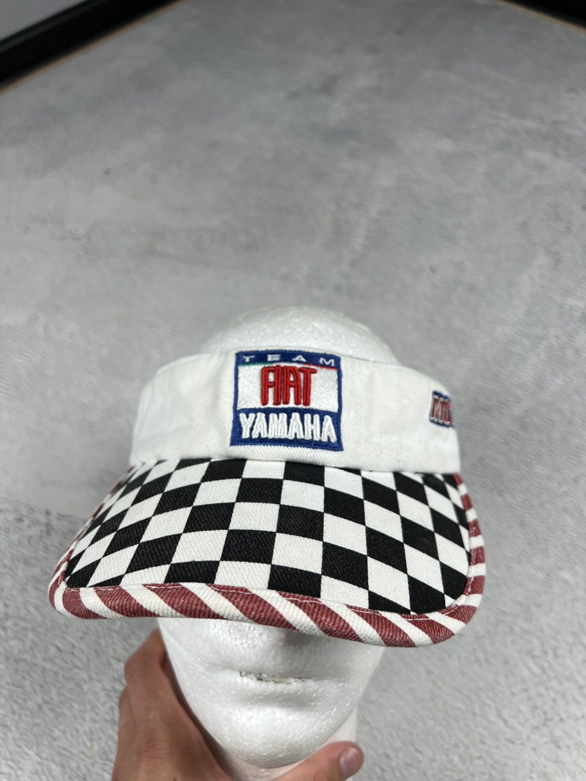 Vintage × Yamaha 💥RARE💥 Vintage 90s TENIS FIAT YAMAHA TEAM MOTOR HEAD CAP Size ONE SIZE - 2 Thumbnail
