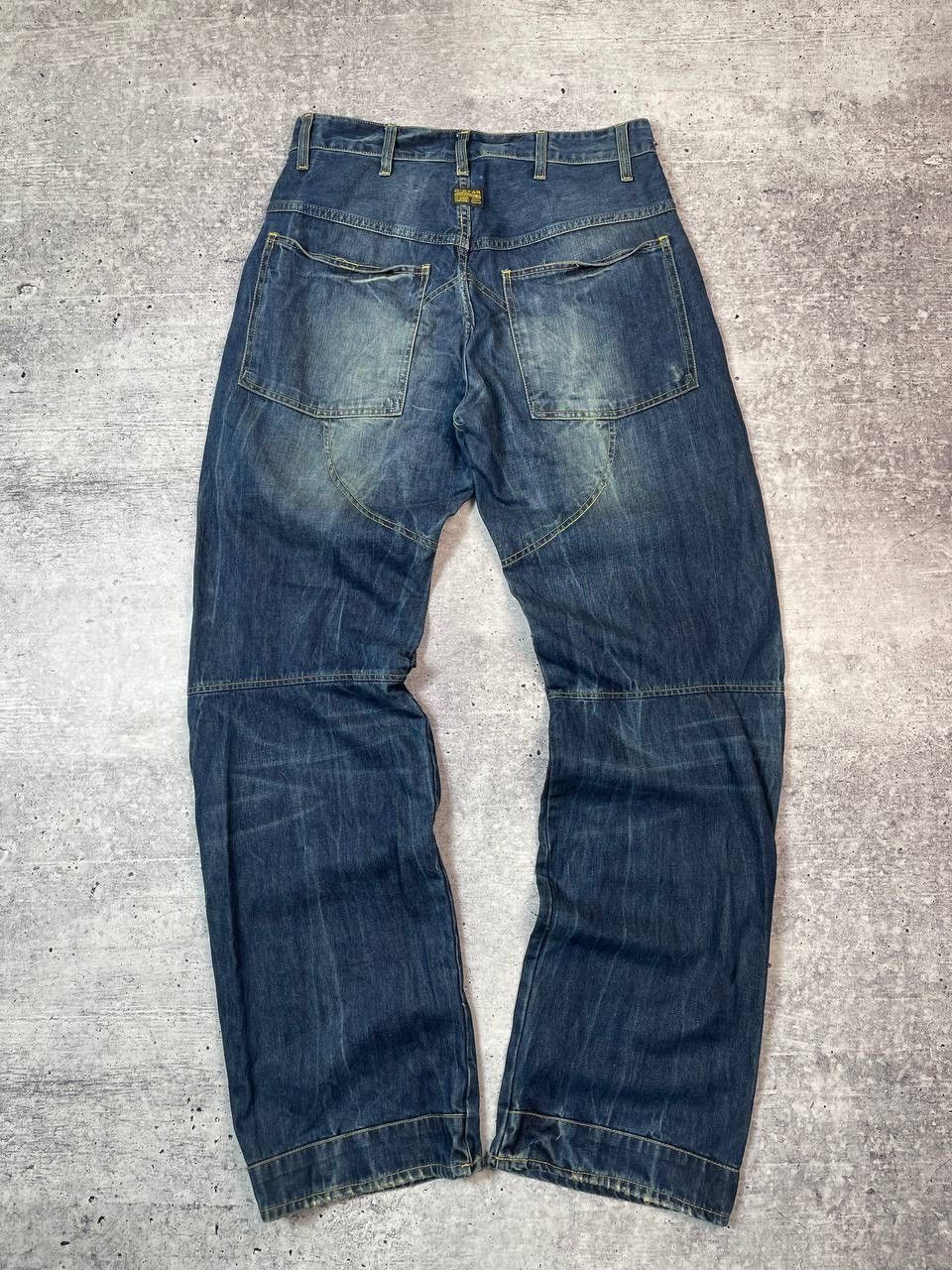 G-Star Vintage G Star Raw Elwood Biker Knee Denim Jeans Y2K Size US 32 / EU 48 - 5 Thumbnail