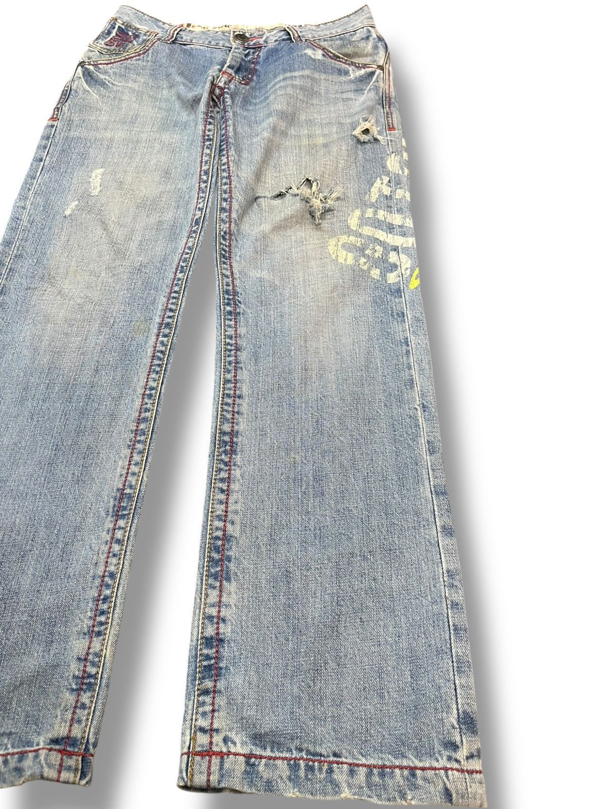 Japanese Brand × Le Grande Bleu (L.G.B.) Vintage Gotcha Surfwear Distressed Denim Size US 32 / EU 48 - 4 Thumbnail